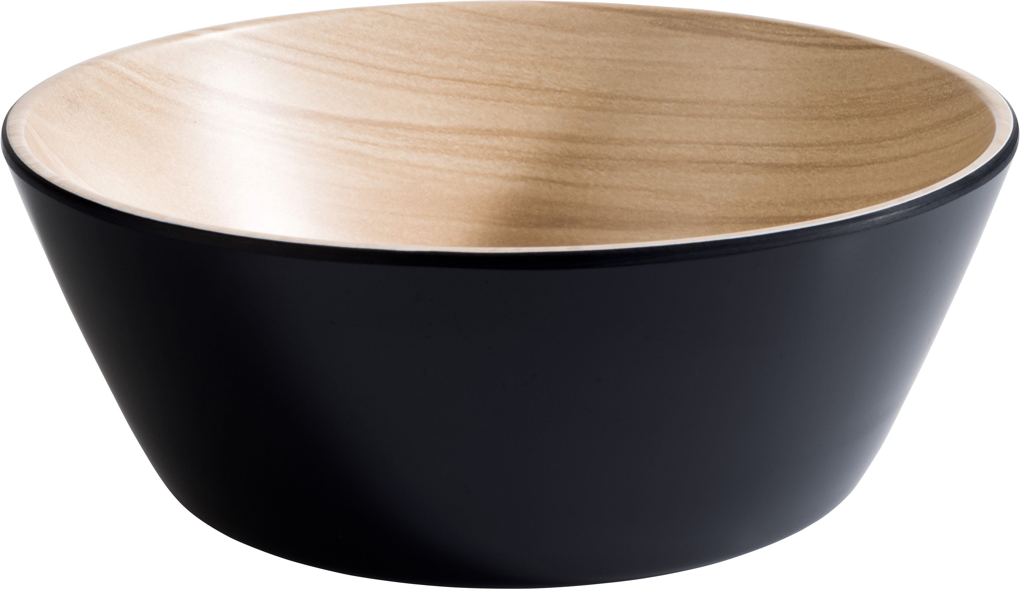 APS Schale Frida, Melamin, (1-tlg), Holzoptik innen, Ø 20 cm
