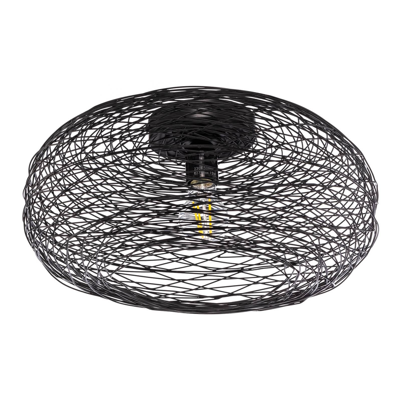 Lindby Deckenleuchten Kaviya, Metall, Schwarz IP20, 1 x 15 W LED