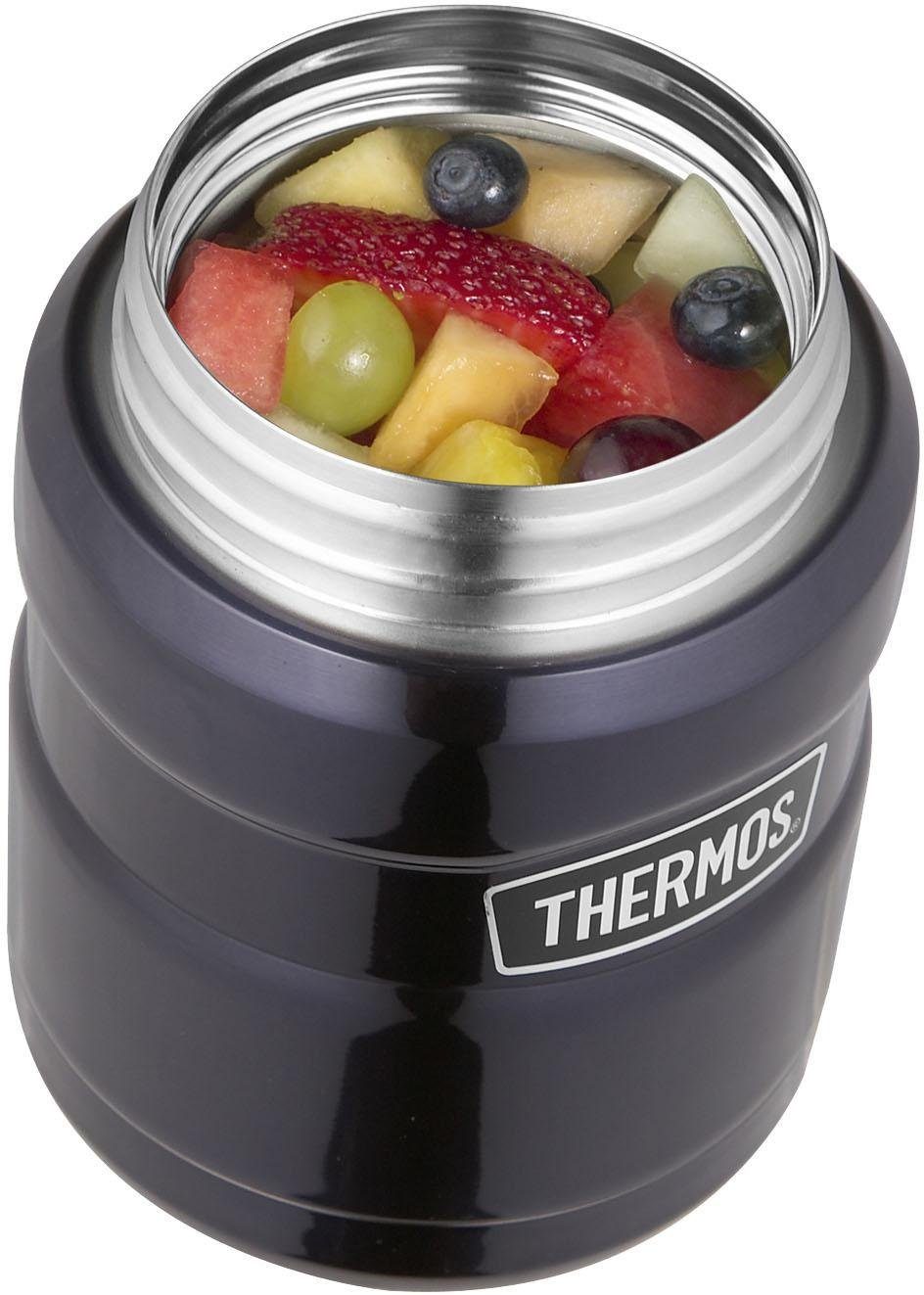 King, Stainless ml (1-tlg), Thermobehälter THERMOS blau Edelstahl, 470