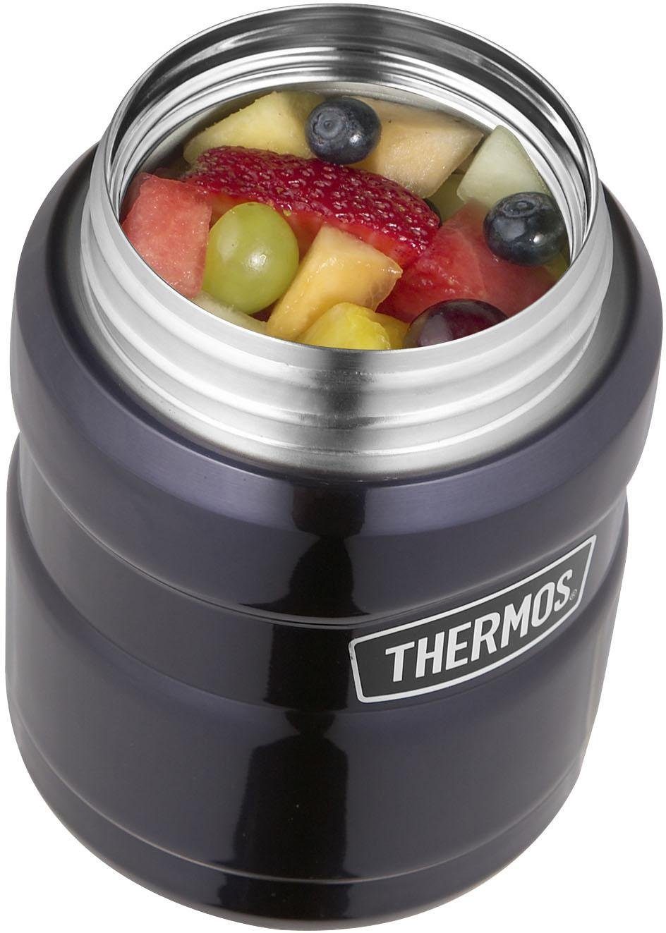 THERMOS Thermobehälter Stainless King, Edelstahl, (1-tlg), Randvollvolumen: 470 ml, Füllmenge / Volumen: 330-350 ml