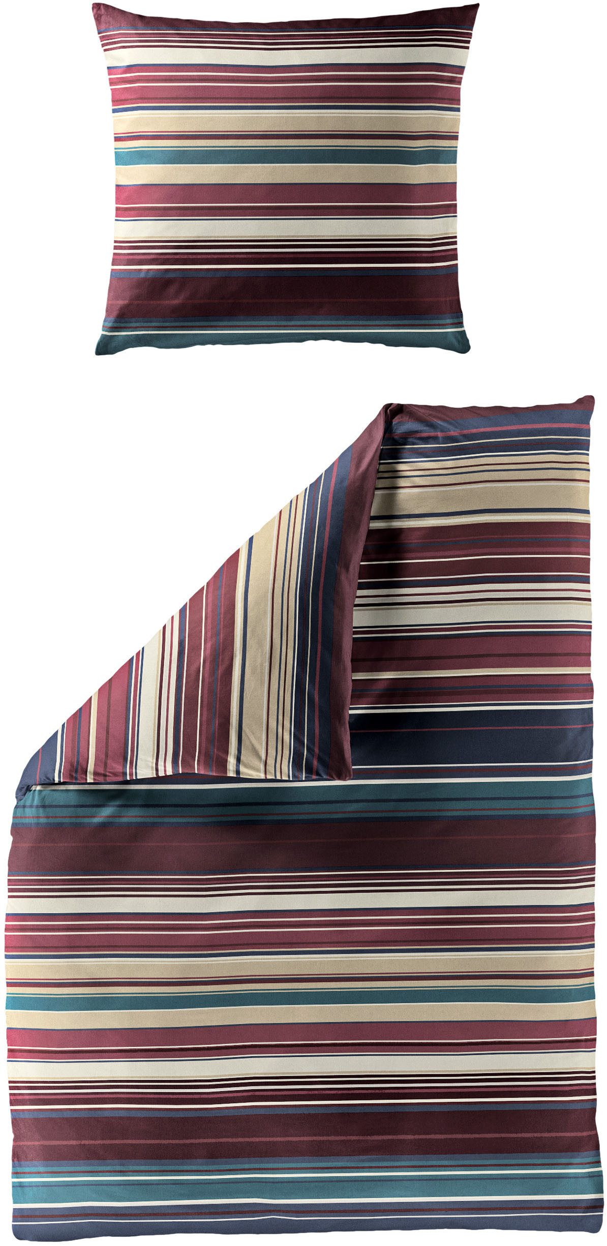 BIERBAUM Bettwäsche 4171, Mako-Satin, 2 teilig, Mako-Satin, 100 % Baumwolle, pflegeleicht