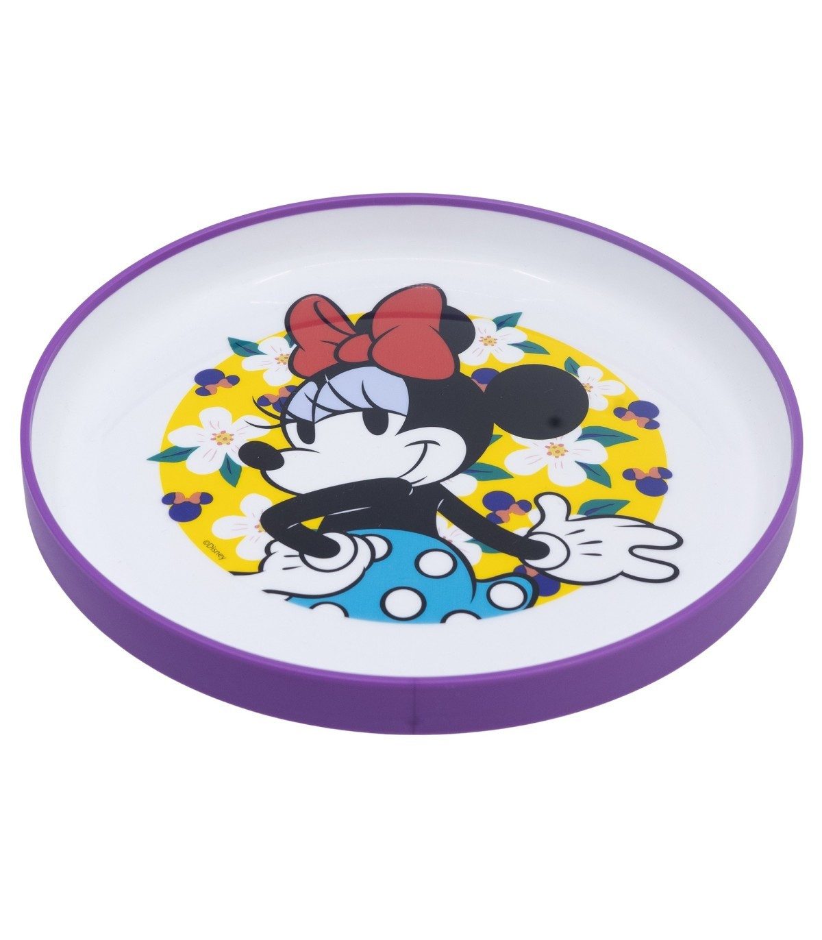 Disney Minnie Mouse Teller Kinder Teller mit Basis Premium Bicolor für Esstisch und Alltag