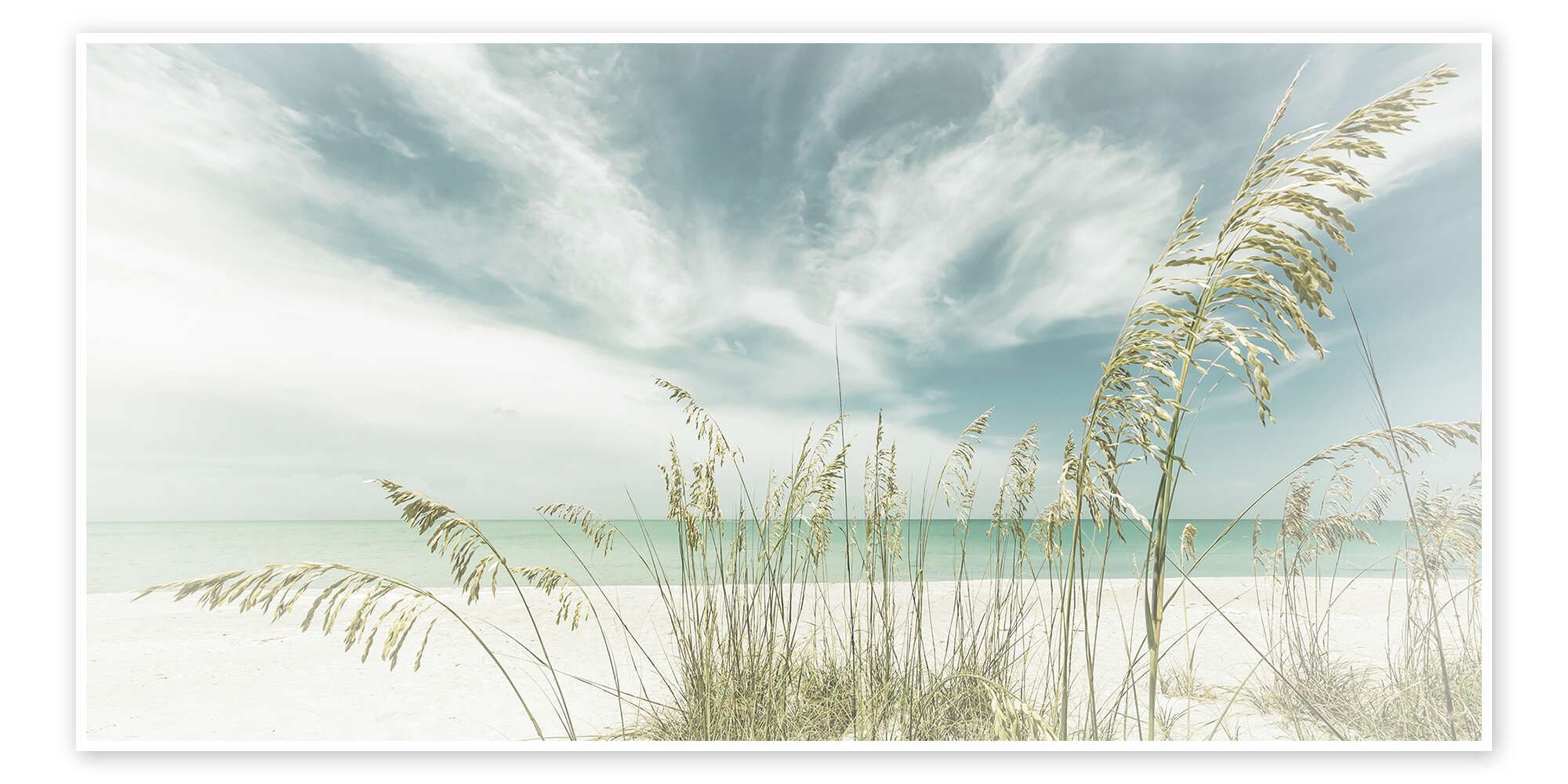 Posterlounge Wandbild Himmlische Stille am Strand, Melanie Viola, erhältlich als Poster, Leinwandbild, Wandsticker oder Acrylglasbild