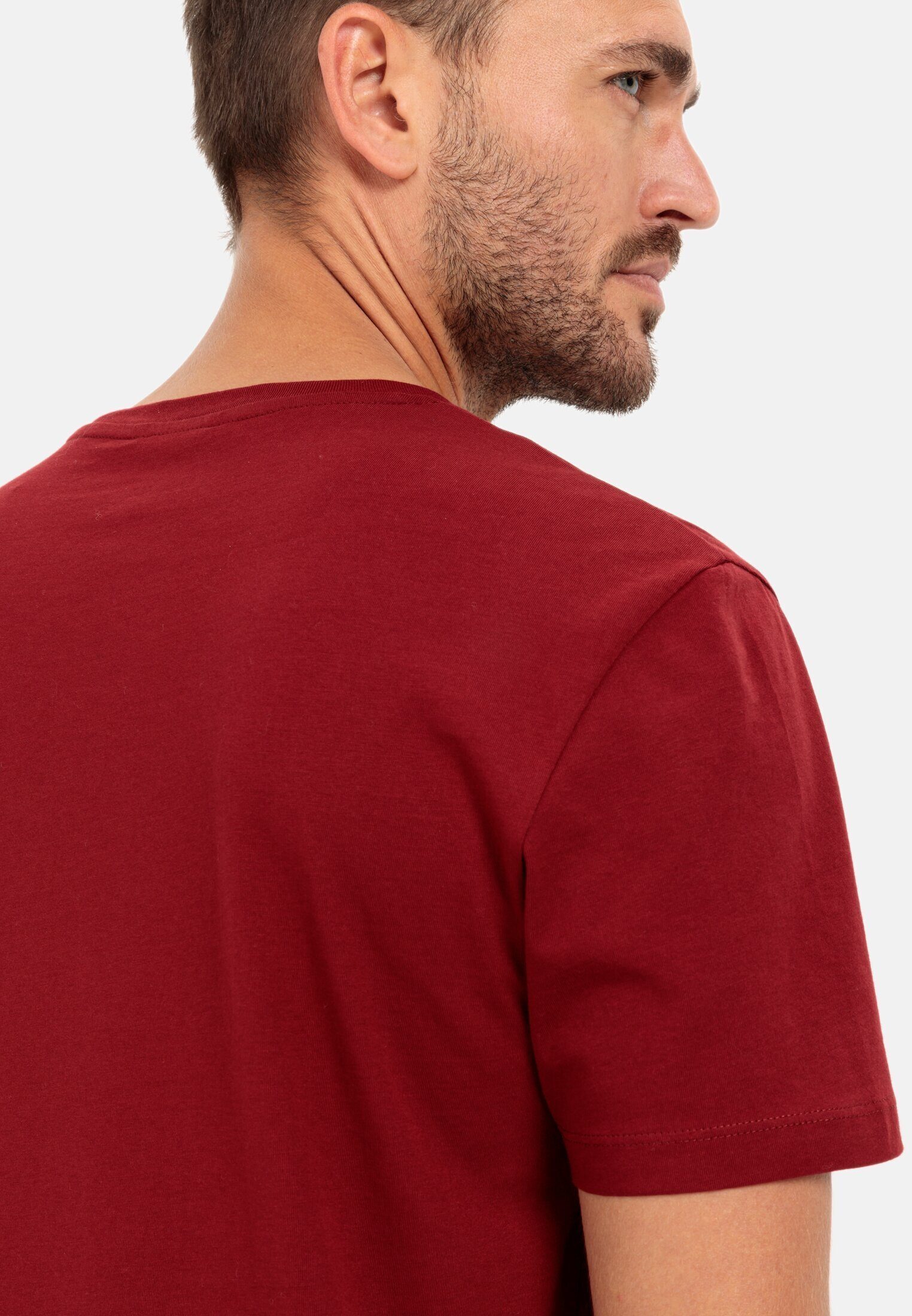 active Amber Red Cotton T-Shirt camel aus Organic
