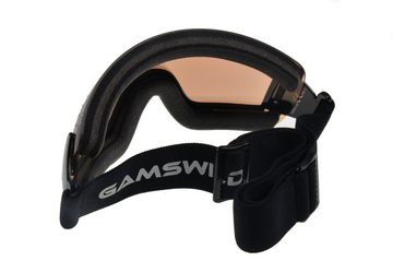 Gamswild Skibrille UV400 Skibrille Gletscherbrille Snowboardbrille Sonnenbrille ANTIFOG, Damen Herren Unisex Modell WS9140 in orange, blau