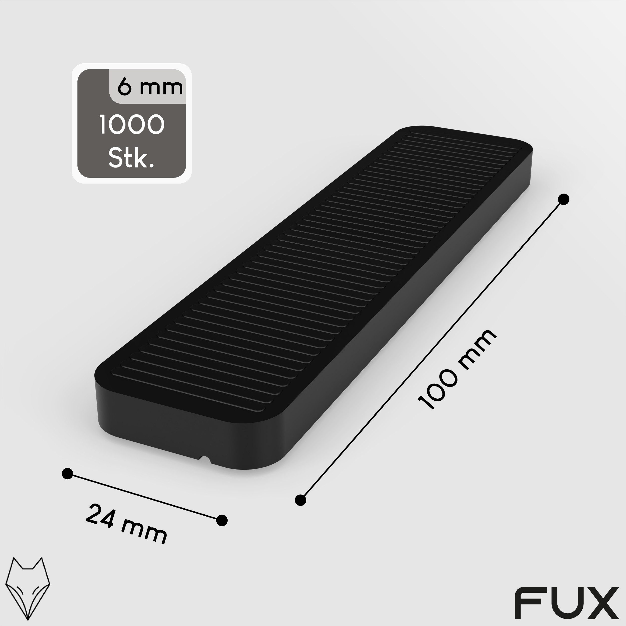 Thumbnail - FUX Unterlegplatte Kunststoff Abstandshalter 100x24 1-6mm Made in Germany Distanzklötze, 1-6mm, 1mm, 2mm, 3mm, 4mm, 5mm,...