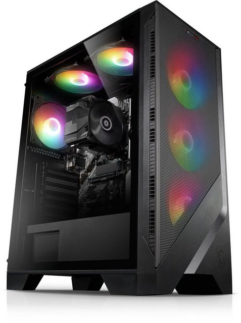 Kiebel Starter PC (AMD Ryzen 5 AMD Ryzen 5 4600G, Radeon Vega, 32 GB RAM, 1000 GB SSD, Luftkühlung, RGB-Beleuchtung)
