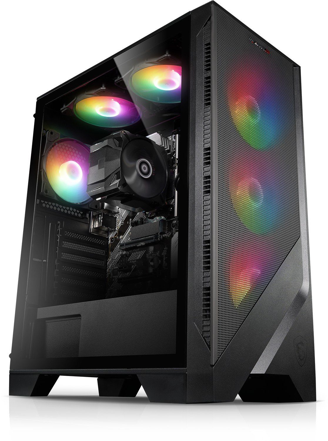 Kiebel Viper V Gaming-PC (AMD Ryzen 5 AMD Ryzen 5 5600G, Radeon Vega, 16 GB  RAM, 500 GB SSD, Luftkühlung, RGB-Beleuchtung, WLAN), AMD Vega Grafik  integriert, DirectX12, FullHD