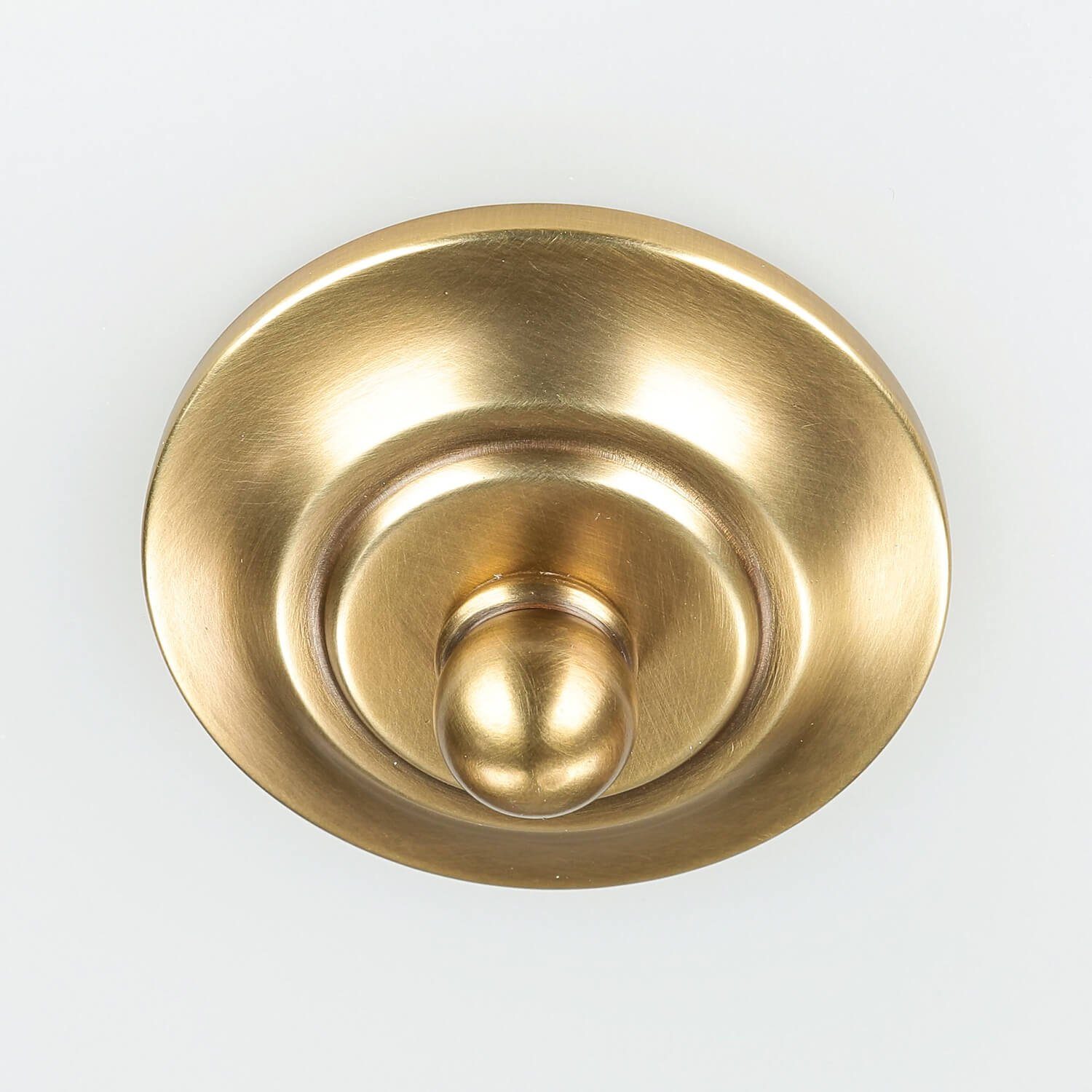 Licht-Erlebnisse Deckenleuchte ASPERO, ohne Leuchtmittel, Deckenlampe Glas Metall in Messing antik Creme 3x E27 Ø42cm Jugendstil