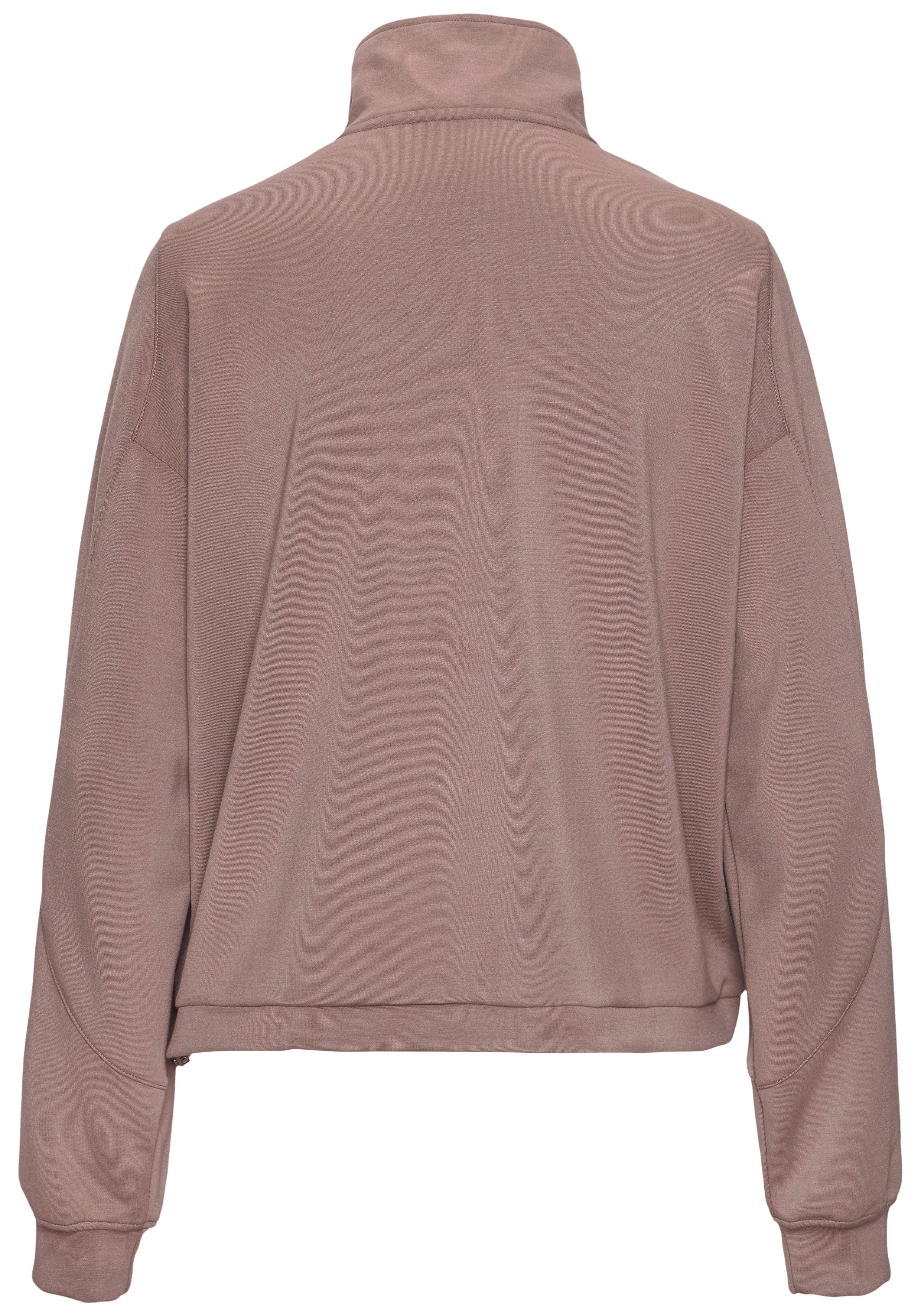 Copenhagen Studios Sweatshirt aus hochwertigem Material mit Stehkragen und Reißverschluss