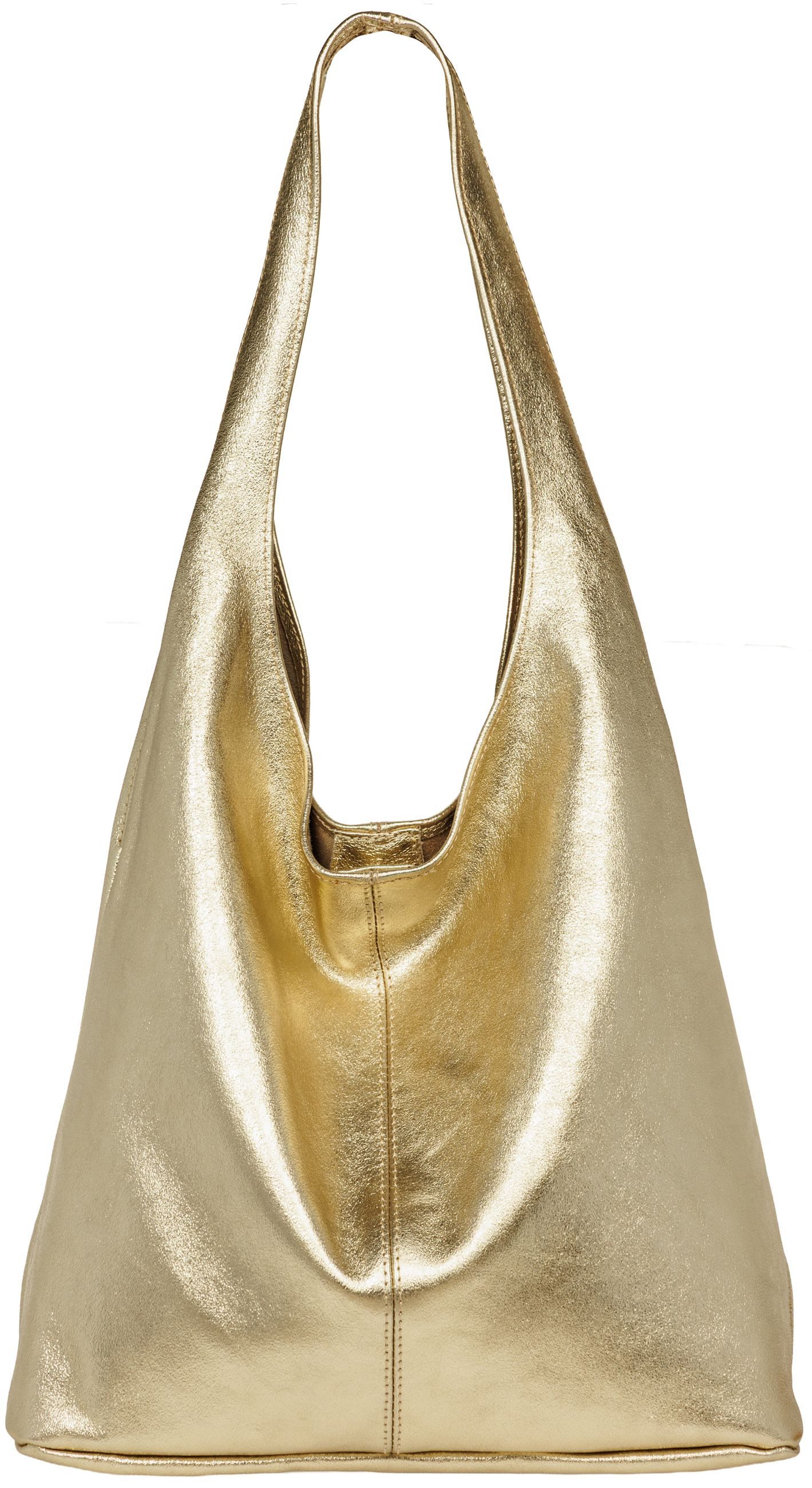 Caspar Schultertasche große Damen Wildleder Tasche Hobo Bag - CLASSIC LINE - Modell No.767, angenehm leicht, ohne Innenfutter, mit Sicherheitsfach, 100% Echtleder