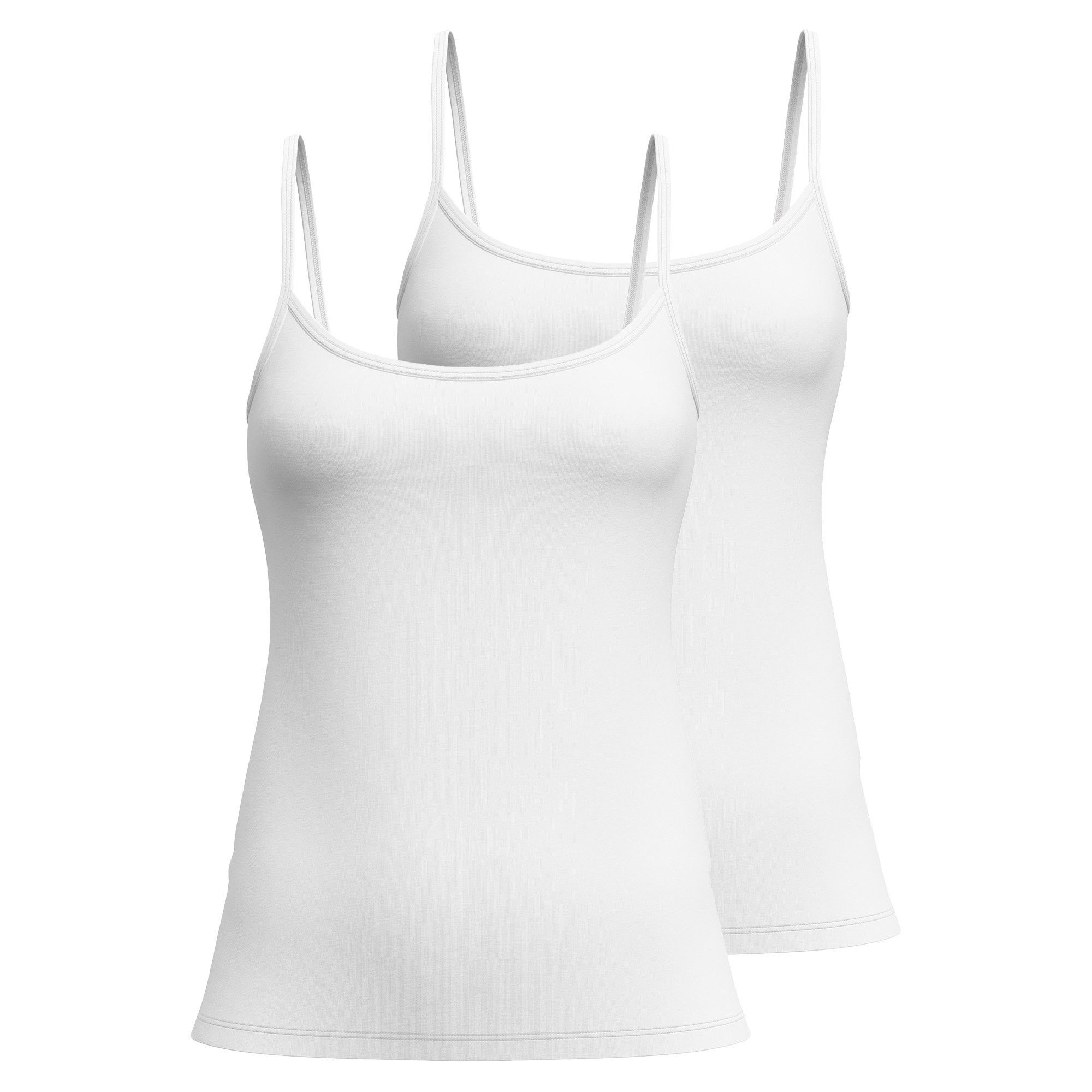 Unterhemd Damen Unterhemd 2er Pack Baumwolle