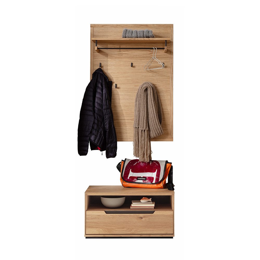 Lomadox Шафи-Set AVESTA-06, (Spar-Set, 2-St., Шафиbank Шафиpaneel), in Eiche teilmassiv, grifflos