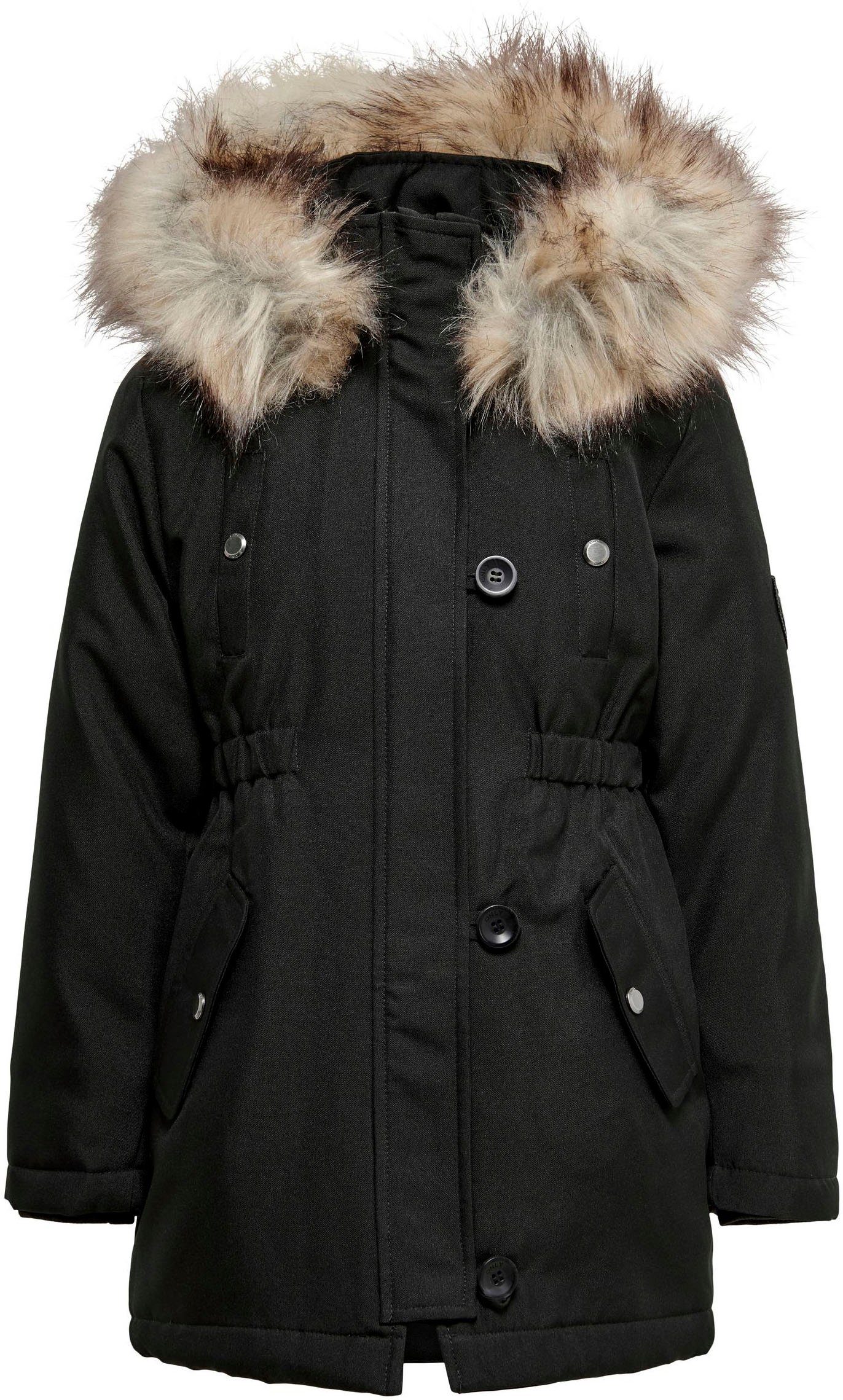 KIDS FUR ONLY Black PARKA Winterjacke OTW KOGIRIS