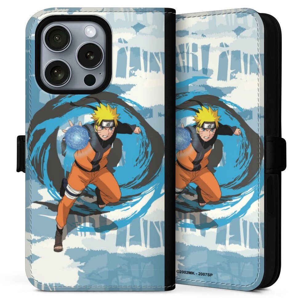 DeinDesign Handyhülle Offizielles Lizenzprodukt Manga Naruto Shippuden Naruto Rasengan, Apple iPhone 16 Pro Max Hülle Handy Flip Case Wallet Cover