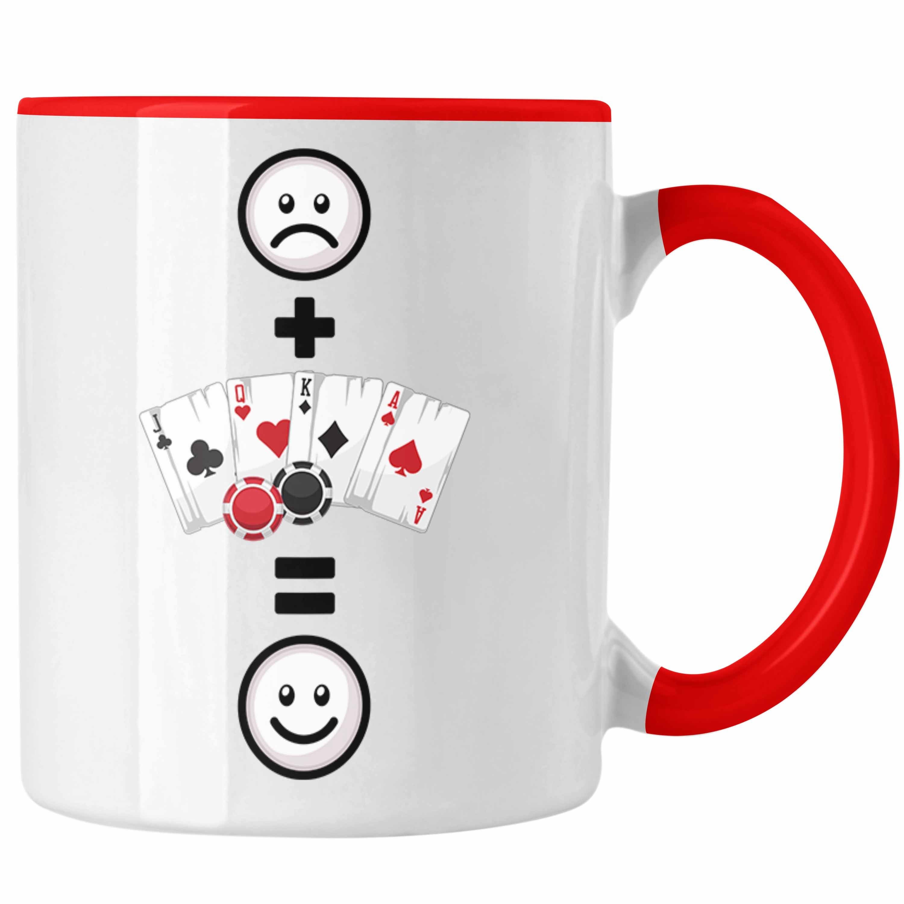 Lustige Poker Trendation Geburtstag Poker-Spieler Tasse Tasse Geschenk Geschenkidee für Rot