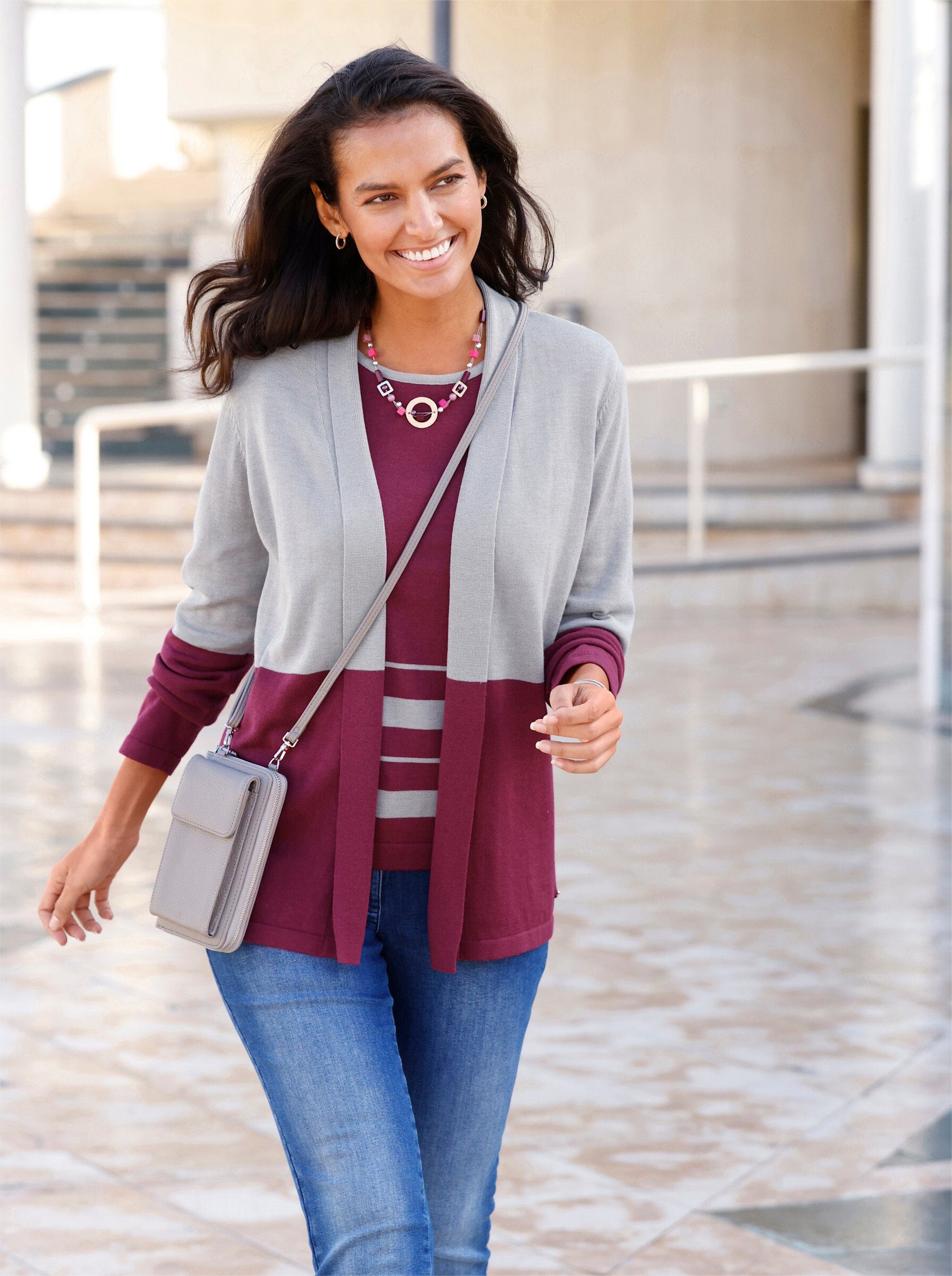 Witt Strickjacke Strickjacke Langarm Jersey