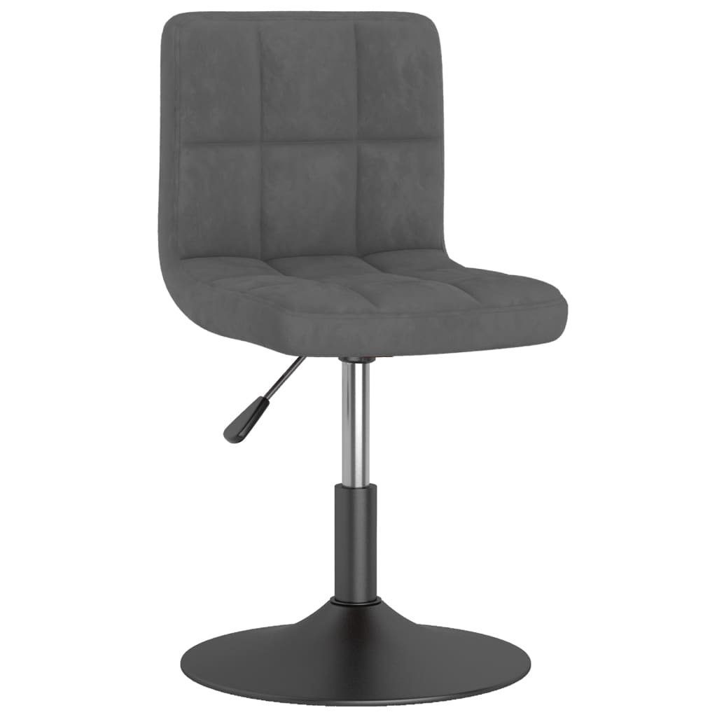 vidaXL Barhocker Drehbarer Barhocker Dunkelgrau Samt günstig online kaufen