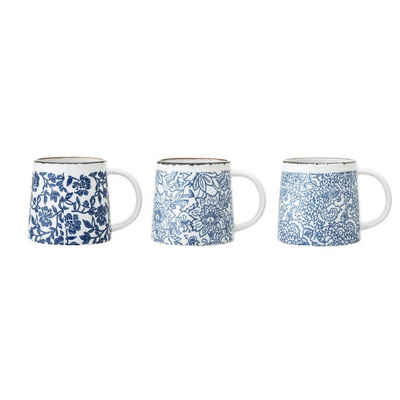 Bloomingville Tasse Molly, Steingut, Blau B:13.5cm H:9.5cm D:10cm Steingut