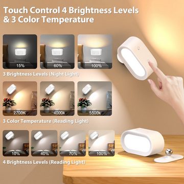 YI LED Wandleuchte LED Wandleuchte Innen mit Akku,Timer-Funktion, Touch Control