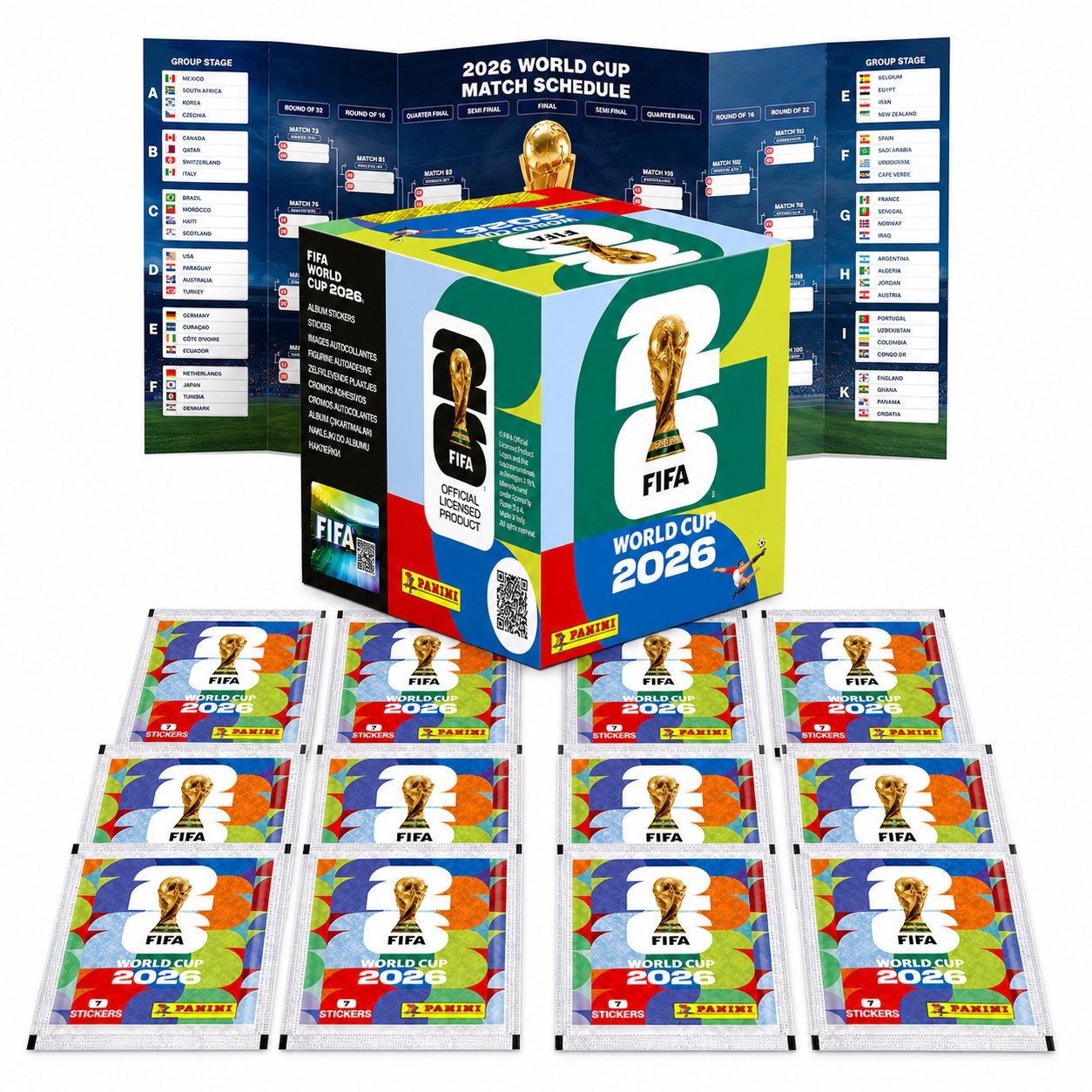 TK Gruppe Stickerbuch WM 2026 Sticker Set - inkl. Spielplan & Panini Sammelstickern Fußball
