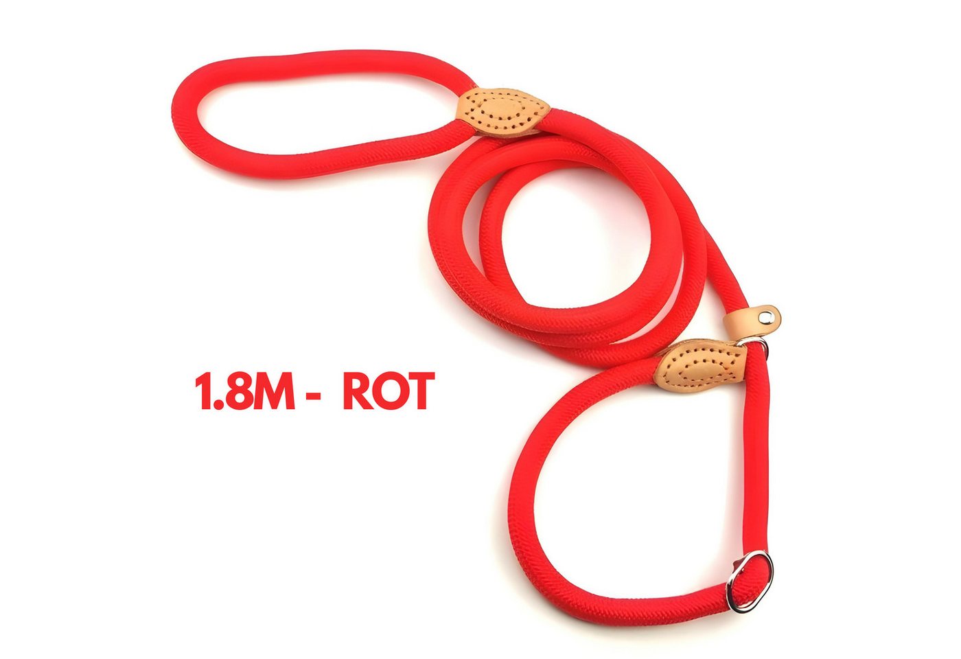 Thumbnail - HS.SUPPLY Hundeleine Retrieverleine für Hunde - Moxonleine aus robustem Nylon mit Zugstopp, Führleine & Halsband in eine...