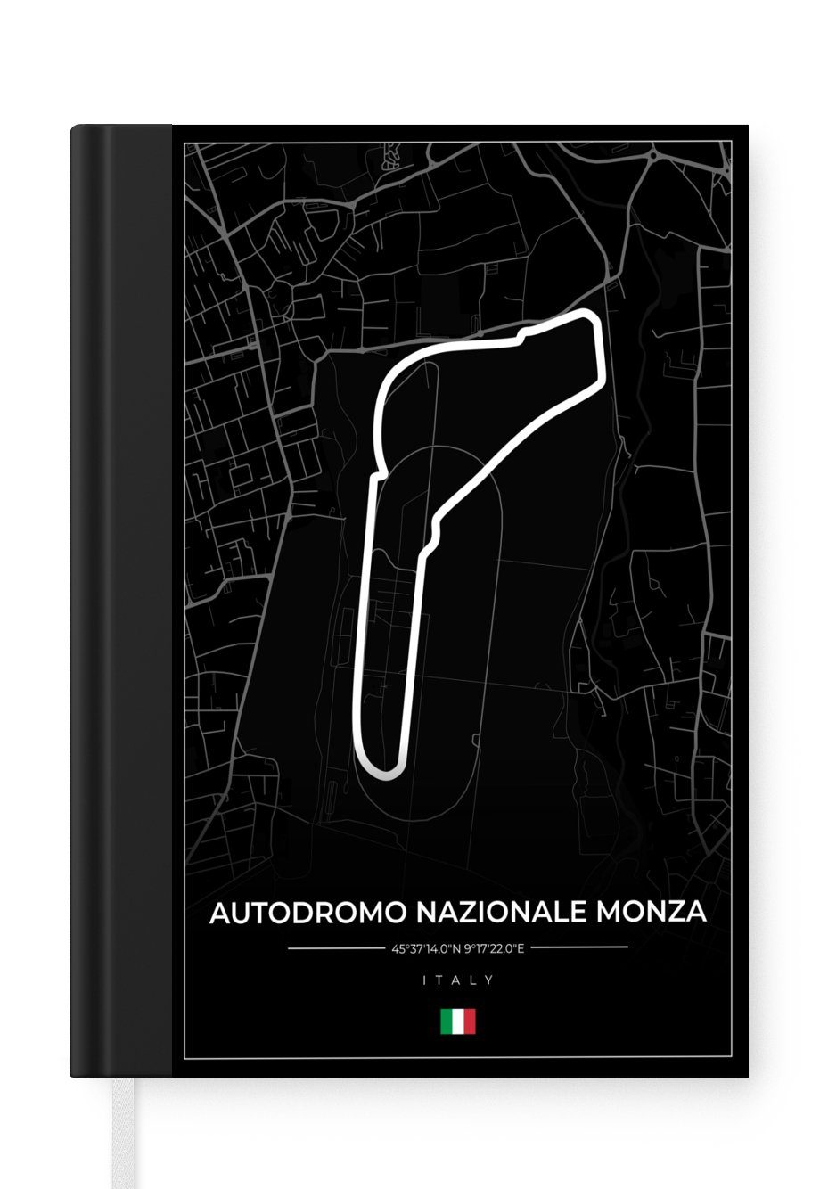 MuchoWow Notizbuch Rennsport - F1 - Rennstrecke - Italien - Autodromo Nazionale Monza -, Journal, Merkzettel, Tagebuch, Notizheft, A5, 98 Seiten, Haushaltsbuch