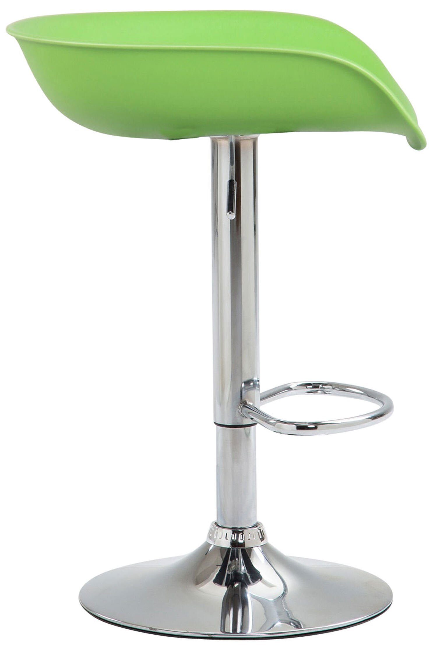 Küche Grün chrom Theke (Barstuhl mit Fußstütze Kunststoff & Metall - Barhocker und Hocker für Sitzfläche: - Anna drehbar Gestell TPFLiving angenehmer höhenverstellbar), 360°