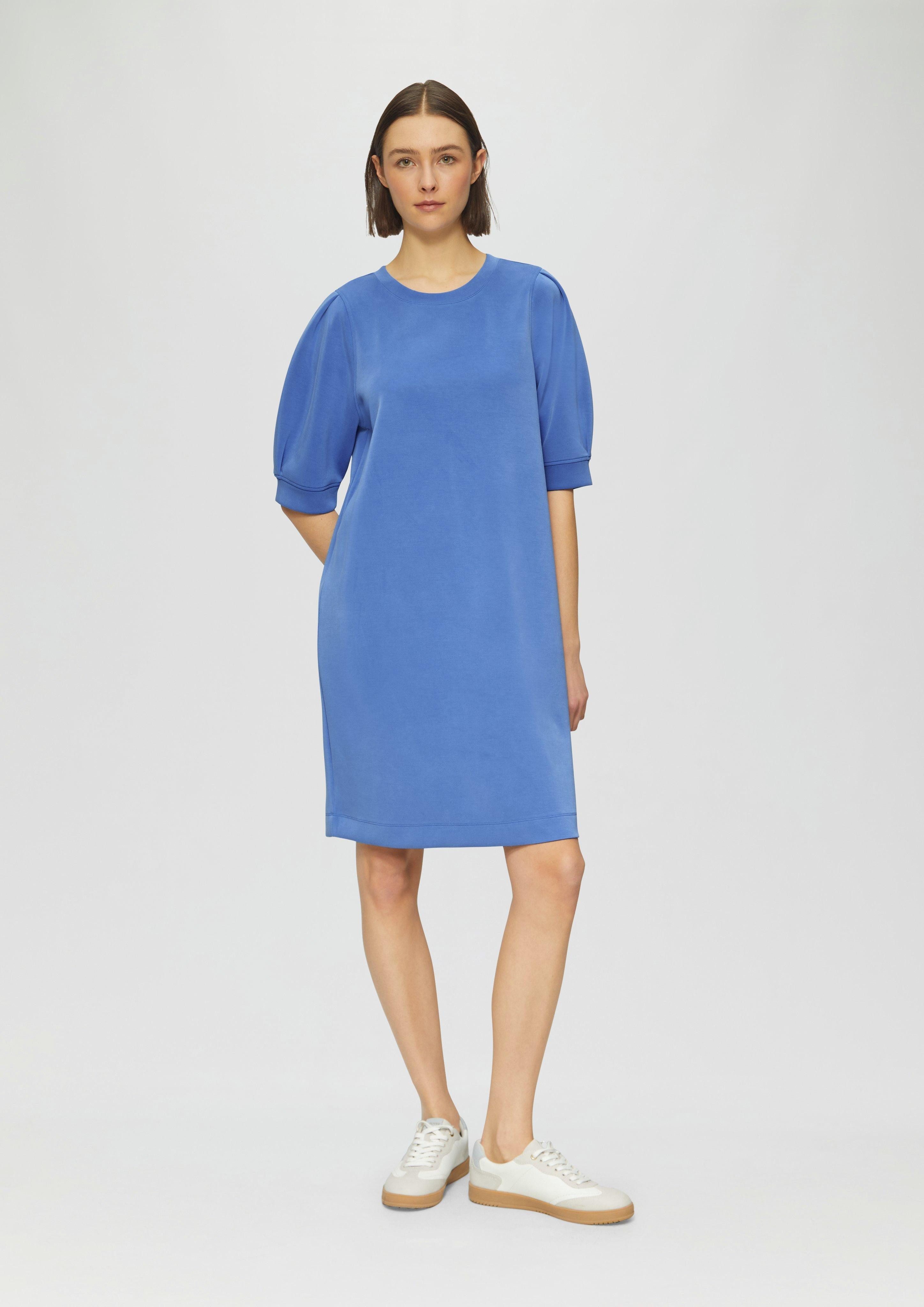 s.Oliver Minikleid Kurzes Scuba-Kleid mit Faltendetail günstig online kaufen