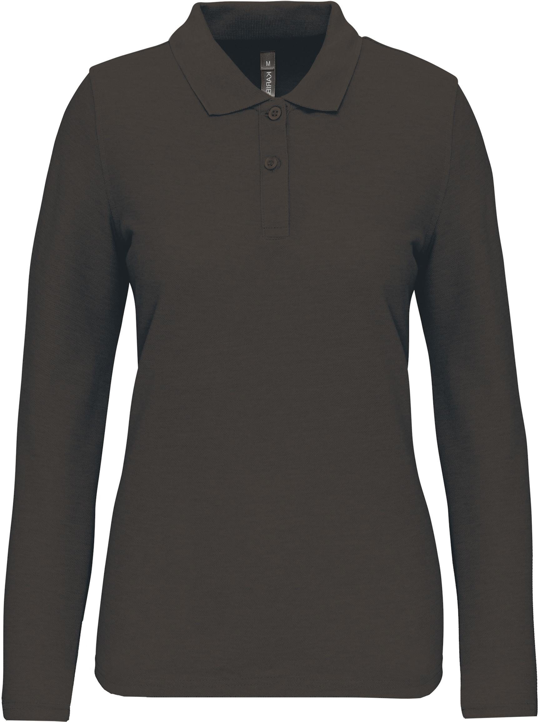 Langarm-Poloshirt Langarm-Polohemd für Damen
