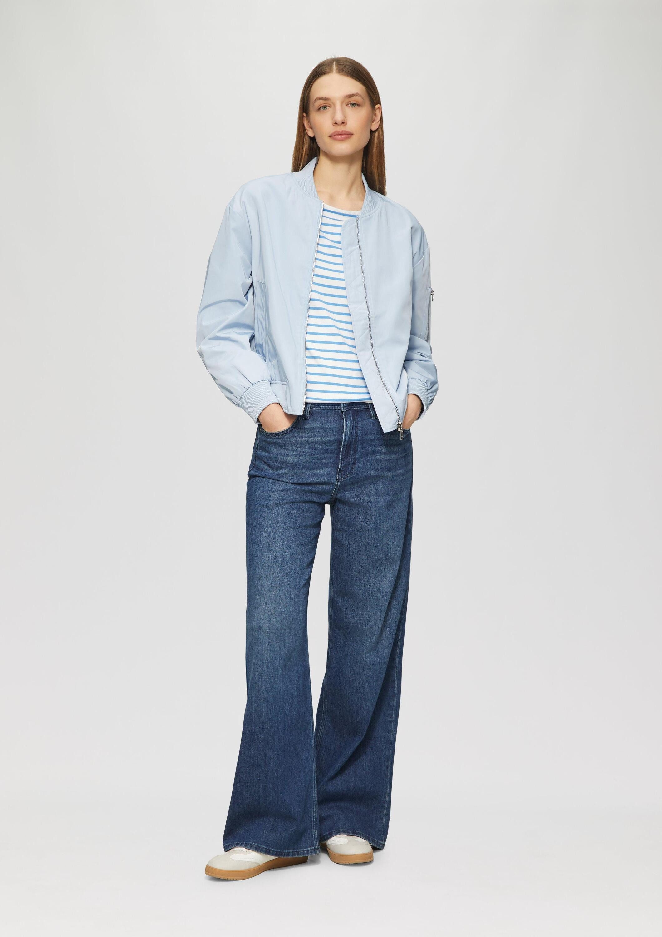 s.Oliver Kurzarmshirt T-Shirt T-Shirt aus Viskosestretch im Relaxed Fit