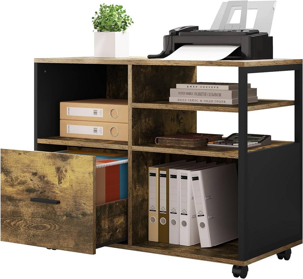 Woltu Aktenschrank (1-St) Druckertisch auf Rollen, günstig online kaufen