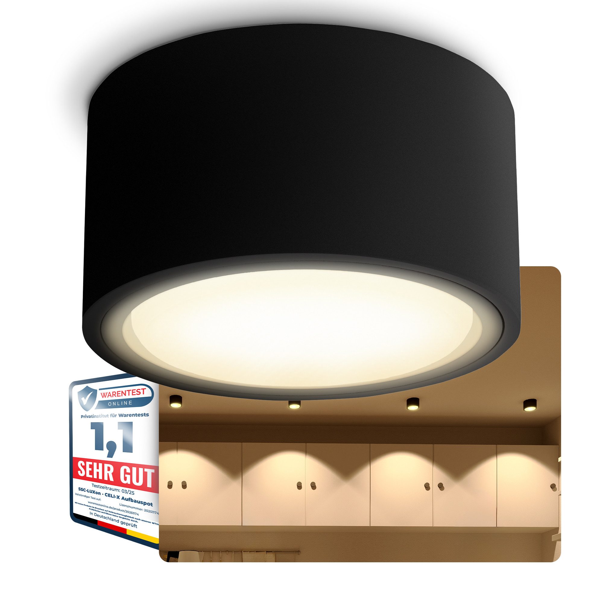 SSC-LUXon LED Aufbaustrahler Flacher LED Aufbaustrahler günstig online kaufen