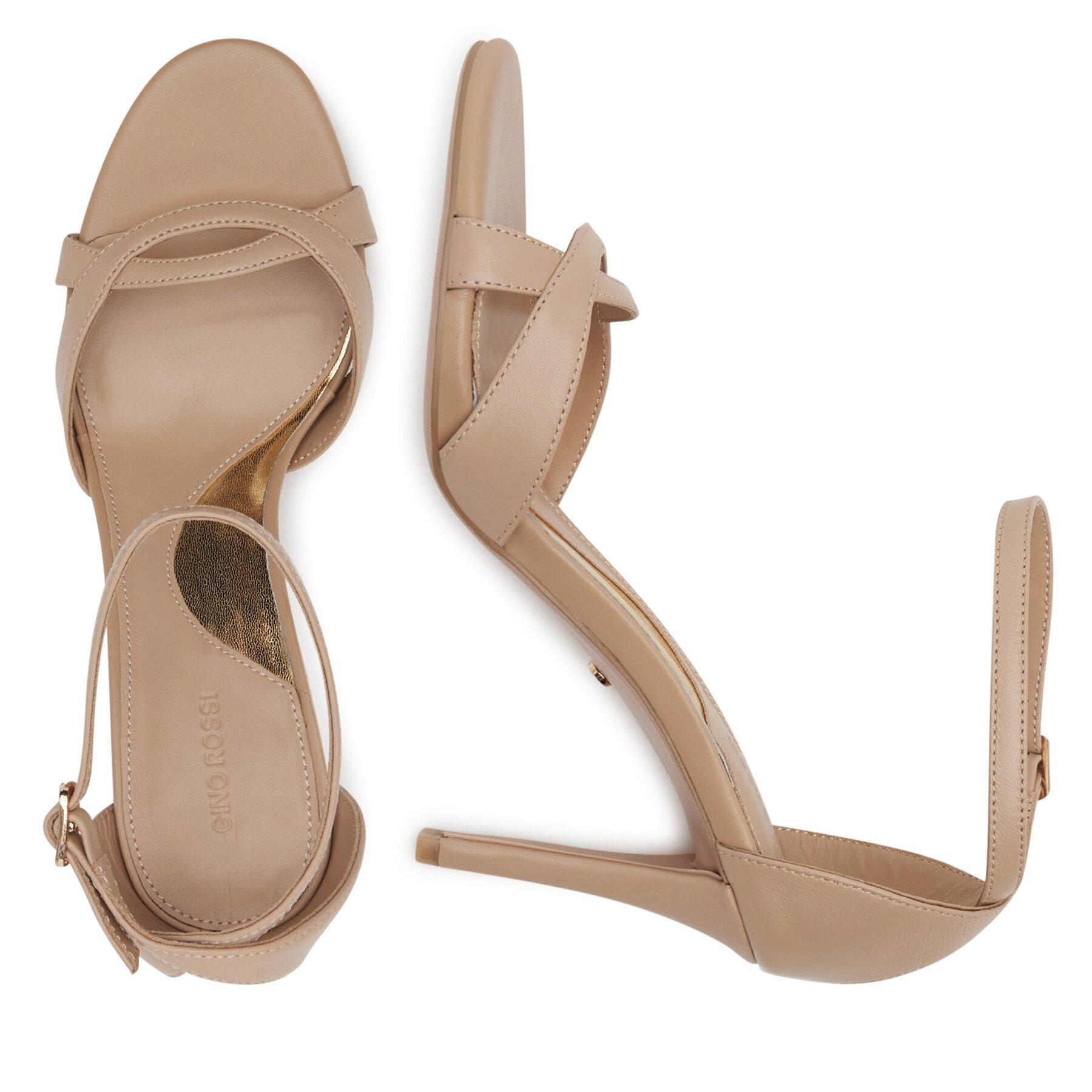 GINO ROSSI Gino Rossi „NADI‑2“ – Elegante Damen-Sandalen aus Echtleder in Beige Sandale Aus echtem Leder gefertigt