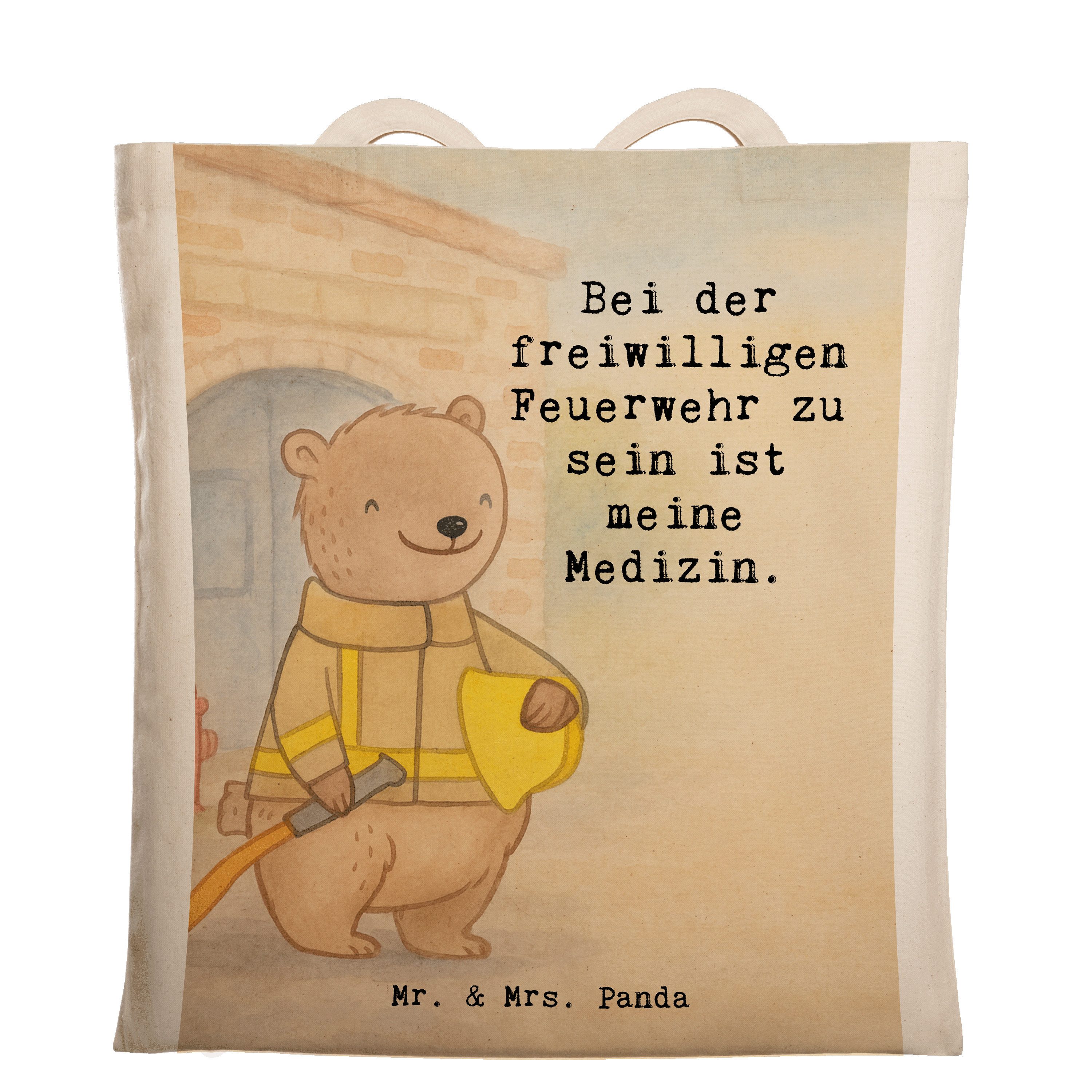Tragetasche Bär Freiwillige Feuerwehr Design, Tote Bag, Weiß, Tasche, Laptoptasch