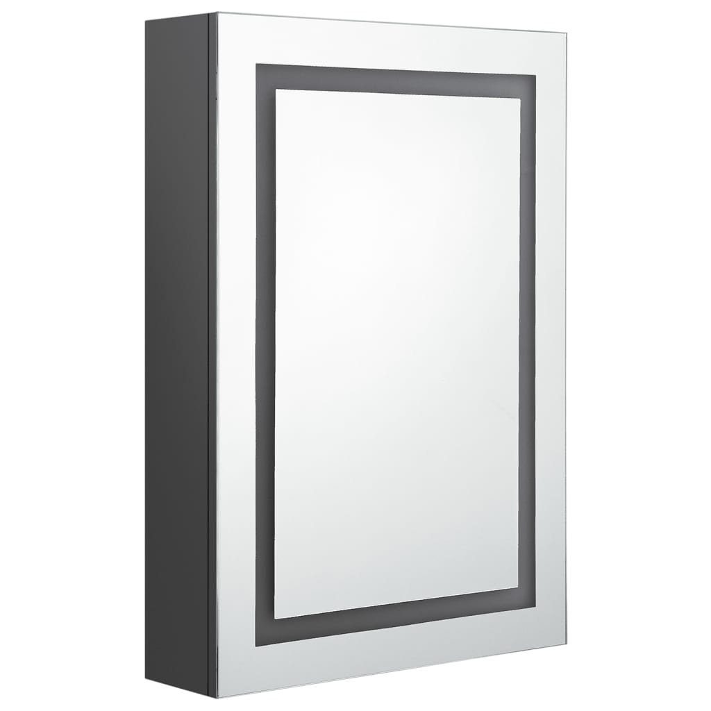 fürs (1-St) Bad Grau vidaXL cm LED-Spiegelschrank Badezimmerspiegelschrank 50x13x70