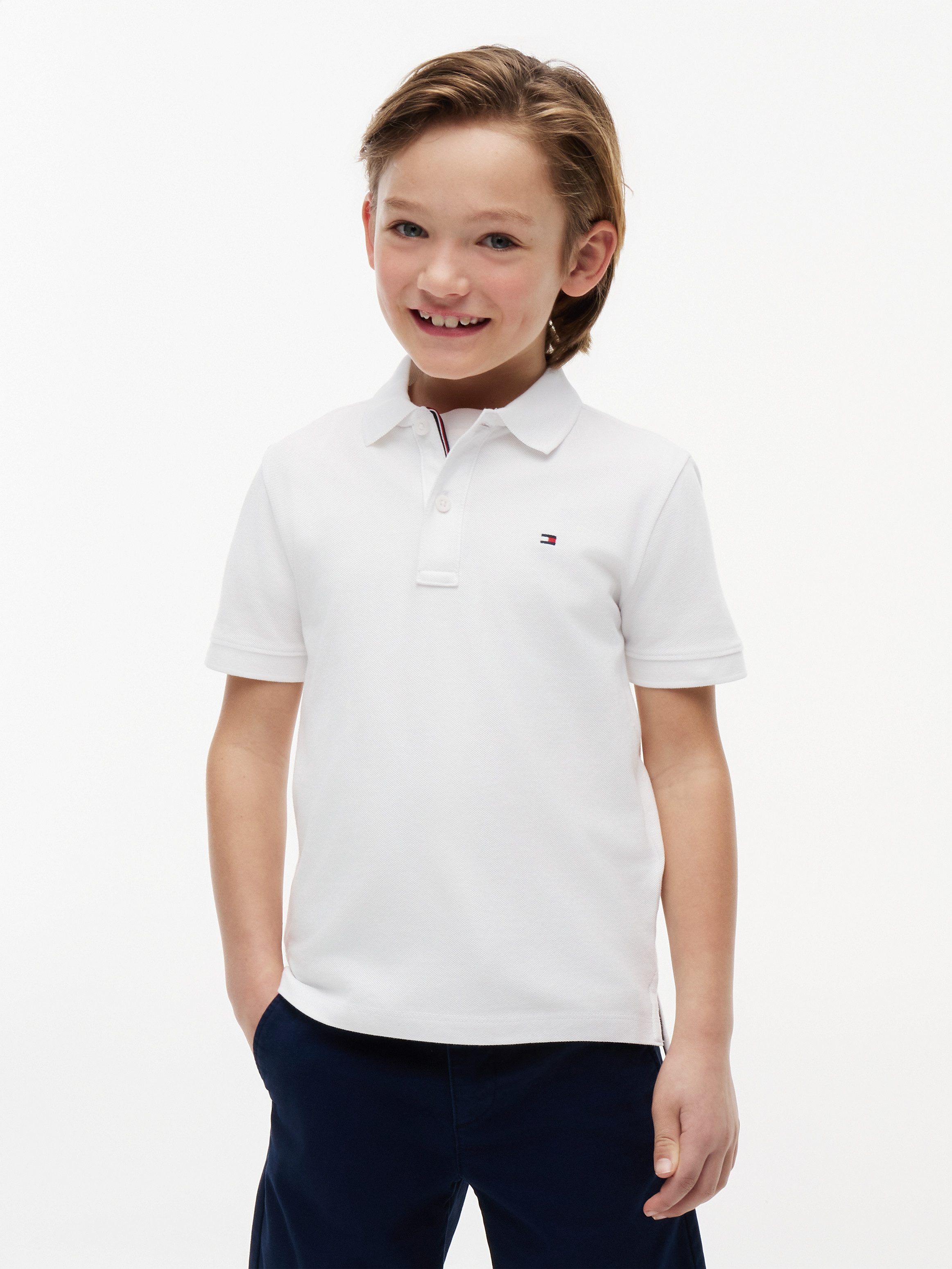 Tommy Hilfiger Poloshirt FLAG POLO Kinder bis 16 Jahre mit Polokragen