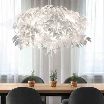 etc-shop LED Pendelleuchte, Leuchtmittel inklusive, Warmweiß, Farbwechsel, Hänge Blätter Decken Pendel Beleuchtung Fernbedienung Leuchte im Set