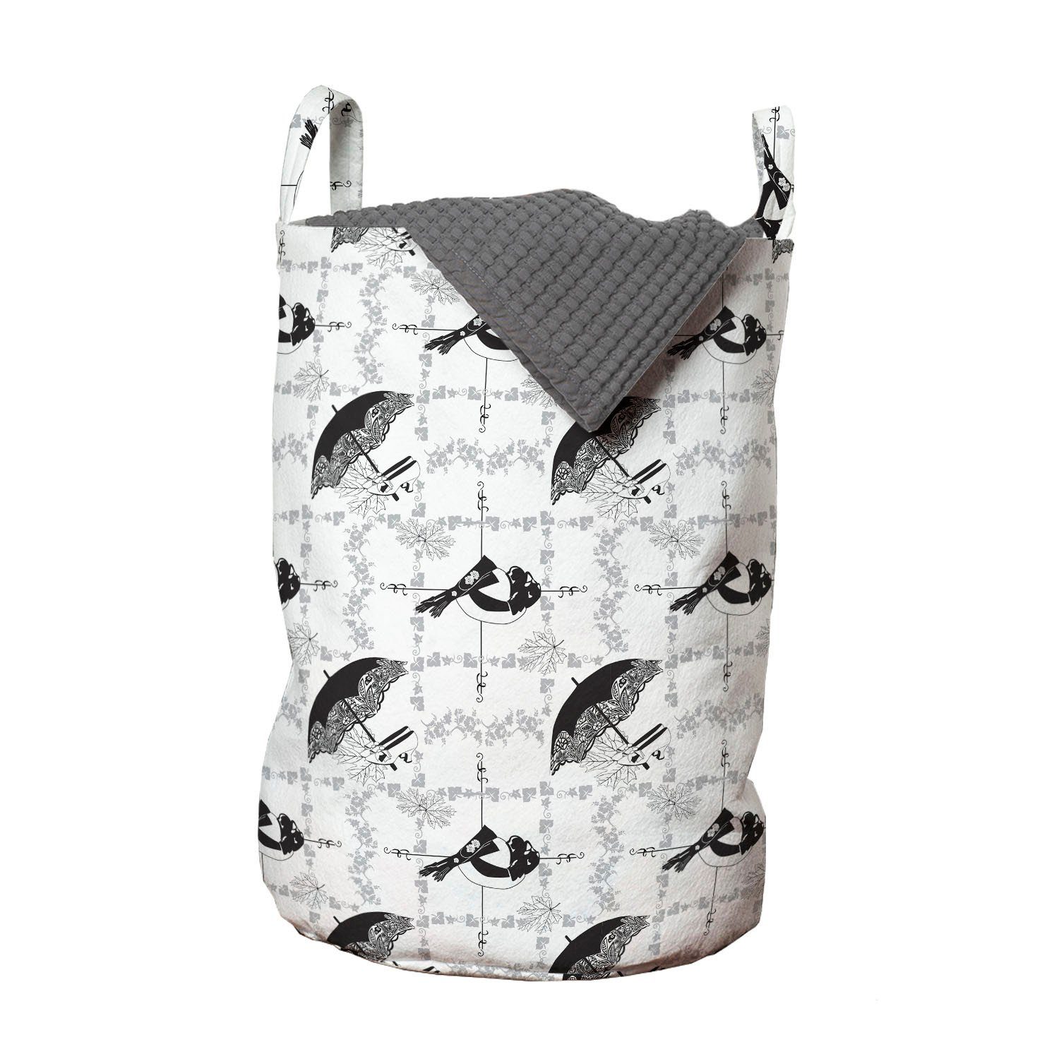 Abakuhaus Wäschesäckchen Wäschekorb mit Griffen Kordelzugverschluss für Waschsalons, Jahrgang Frauen Mode Kleidung