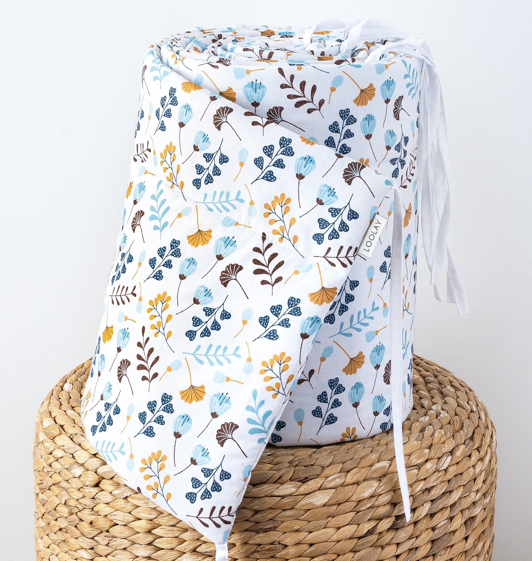 Loolay Bettnestchen PREMIERE! Blumenwiese BLAU Bettumrandung 420, 360, 210, günstig online kaufen