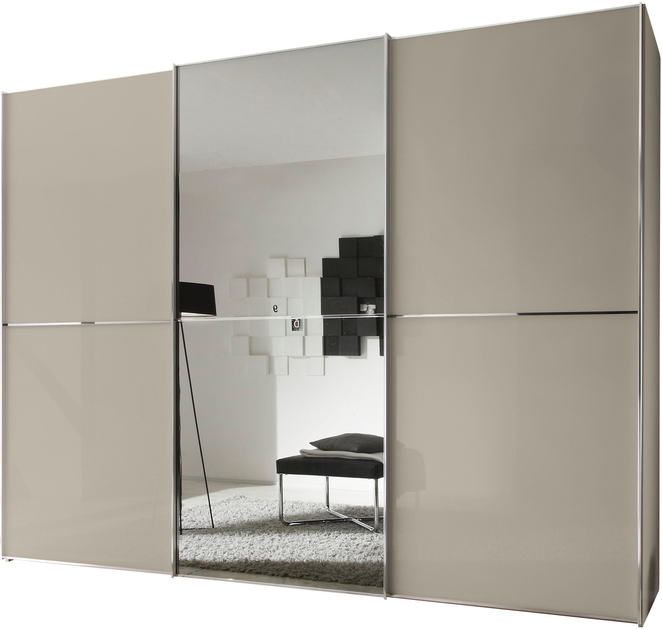 STAUD Schwebetürenschrank »Sinfonie Plus« Mit kombinierter GlasSpiegel