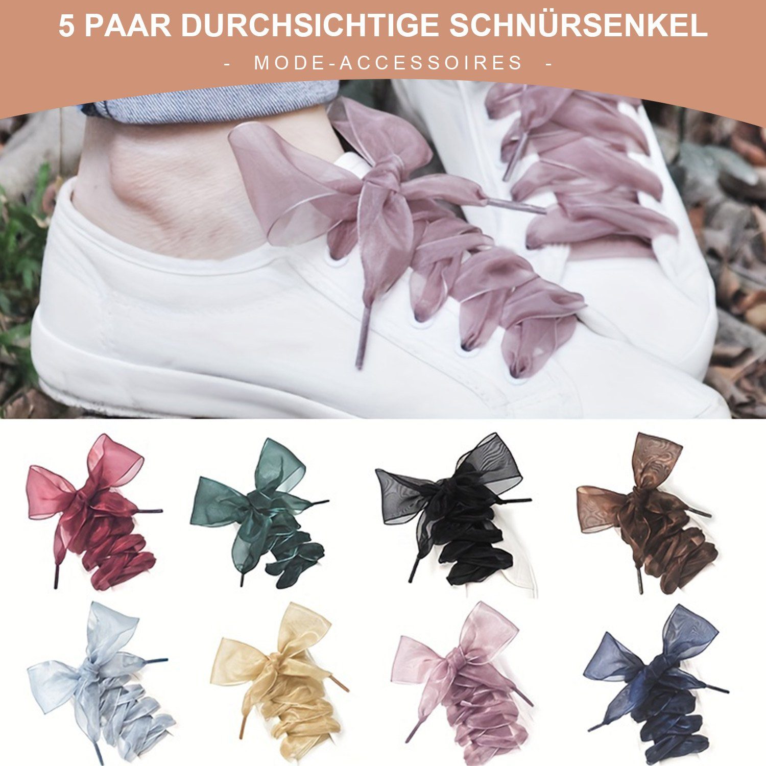 Hellblau+Beige für 10 Damen Paare Sneaker Schnürsenkel Daisred Gadgets Coole Mädchen