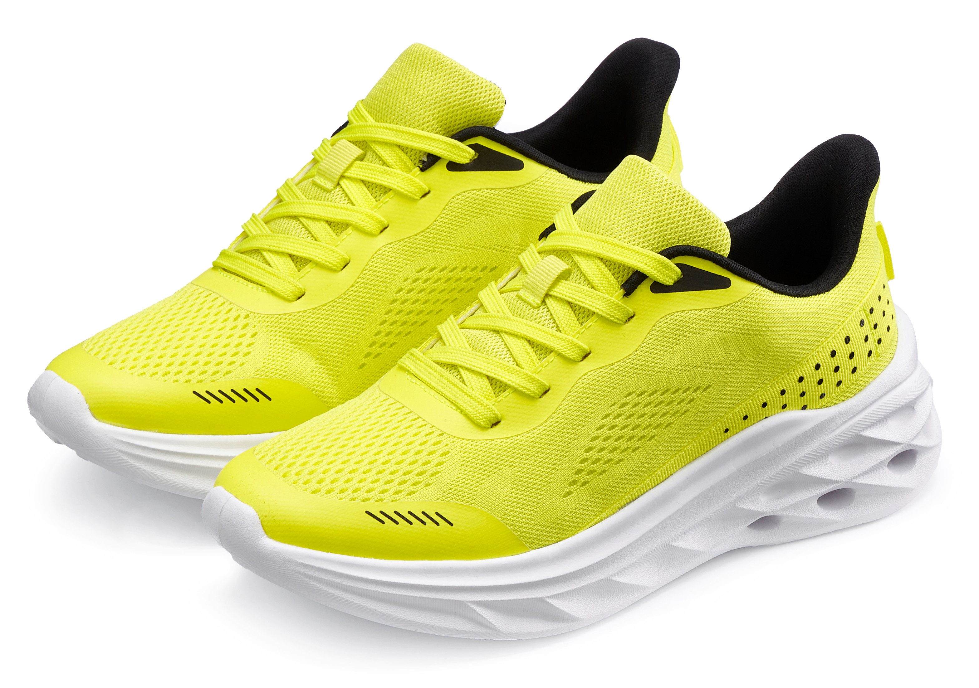 John Devin Schnürschuh, Freizeitschuhe, Schnürhalbschuhe, Halbschuh, Turnschuh Sneaker NEU im sportiven Look aus luftigem Mesh-Material VEGAN