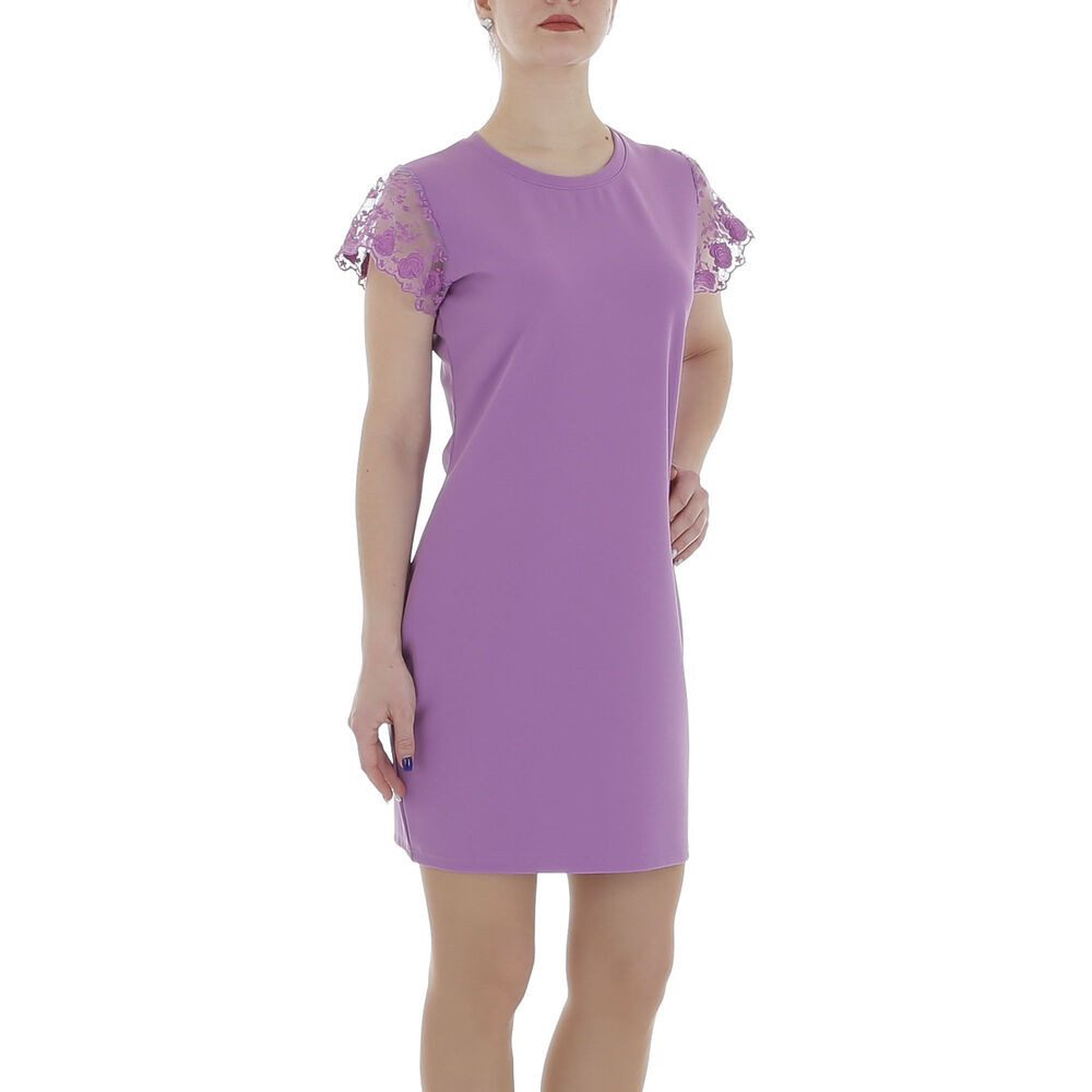 Ital-Design Sommerkleid Damen Freizeit (86164390) Spitze Minikleid in Lila