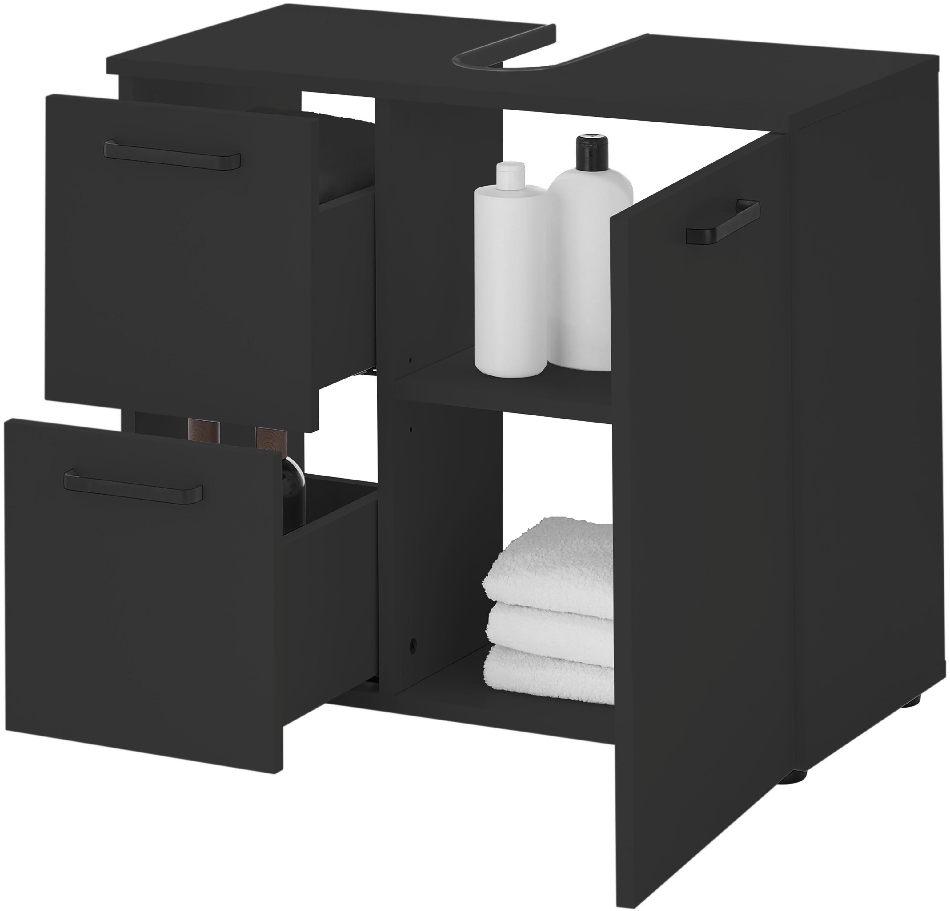 BASIC by Balculina Waschbeckenunterschrank Vanice, Badezimmerschrank B/H/T 70x60x35cm (1-St) Breite 70cm, Softclose, FSC-Mix 70%,Made in Europa