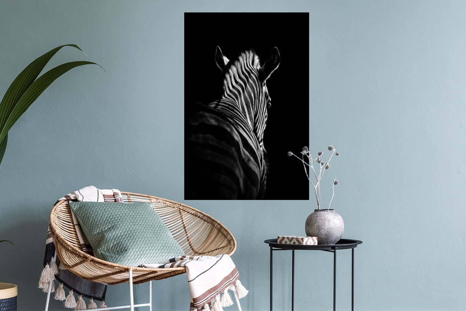 MuchoWow Wandsticker Zebra - Tier Selbstklebend, und weiß - Wandtattoo, - St), (1 Schlafzimmer Wandaufkleber, Wildtiere Wohnzimmer, Schwarz