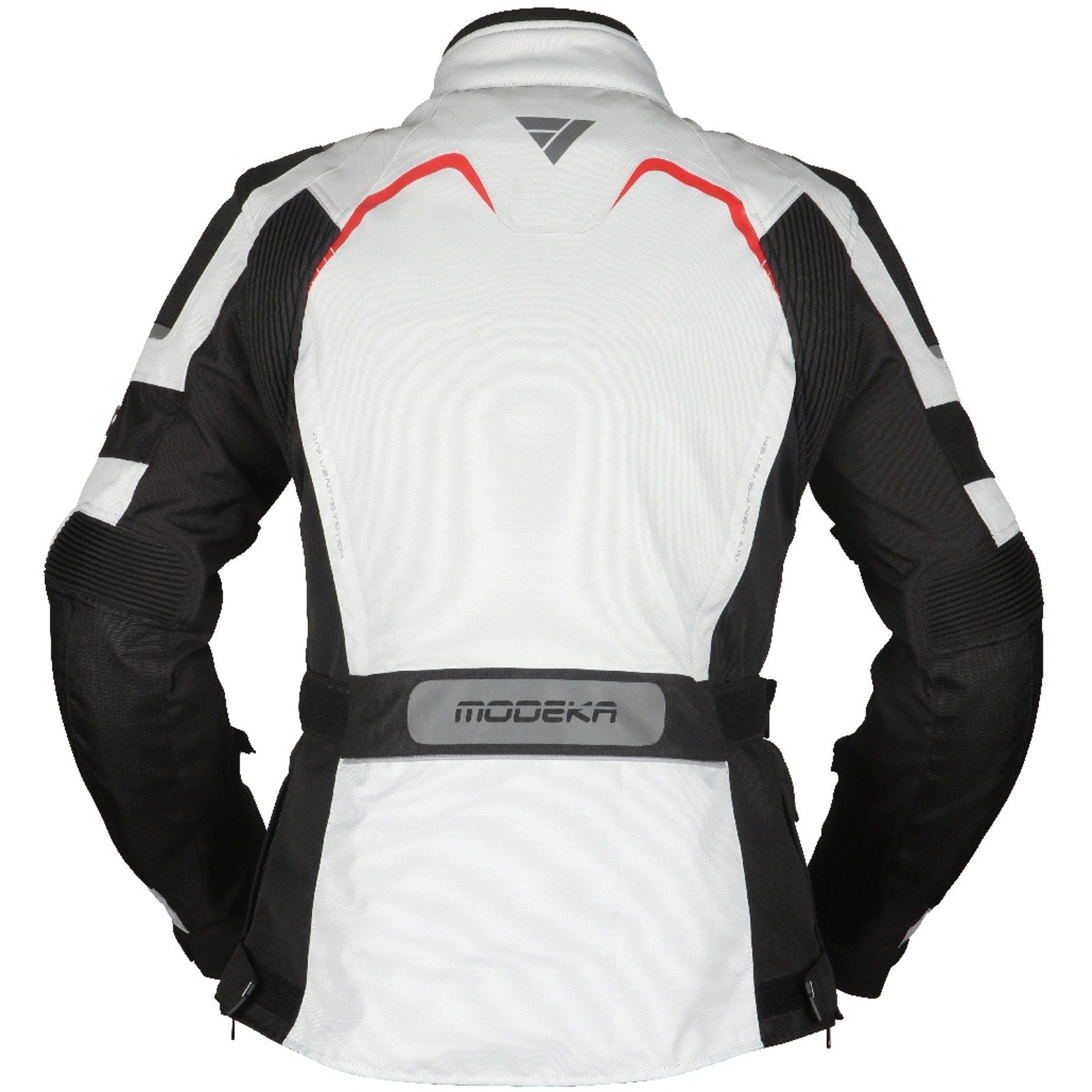 Modeka Motorradjacke Modeka Elaya Lady Textiljacke Damen hellgrau / schwarz günstig online kaufen