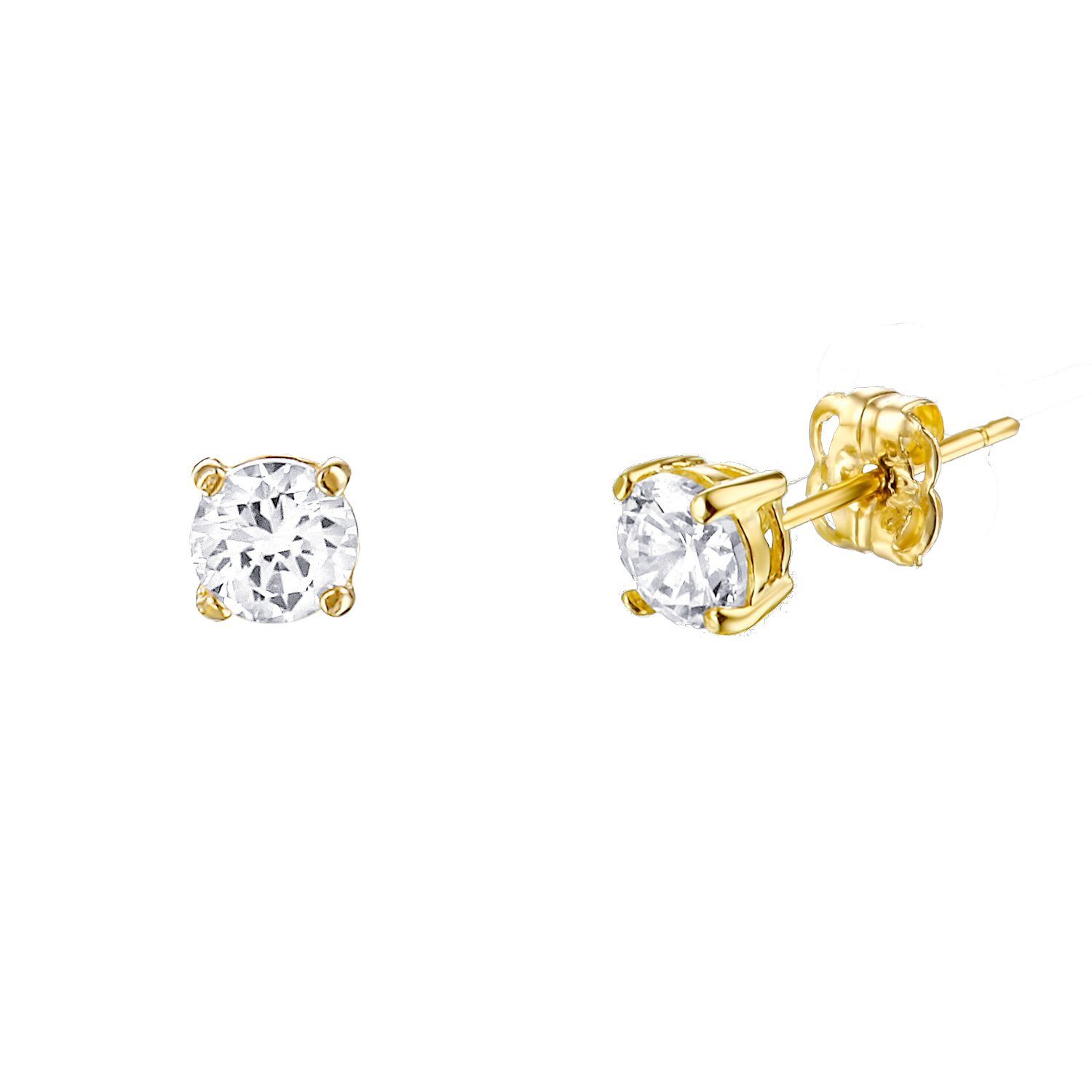 LUCARDI Paar Ohrstecker Ohrring - 585 Gold - Gold - Zirkonia - Damen
