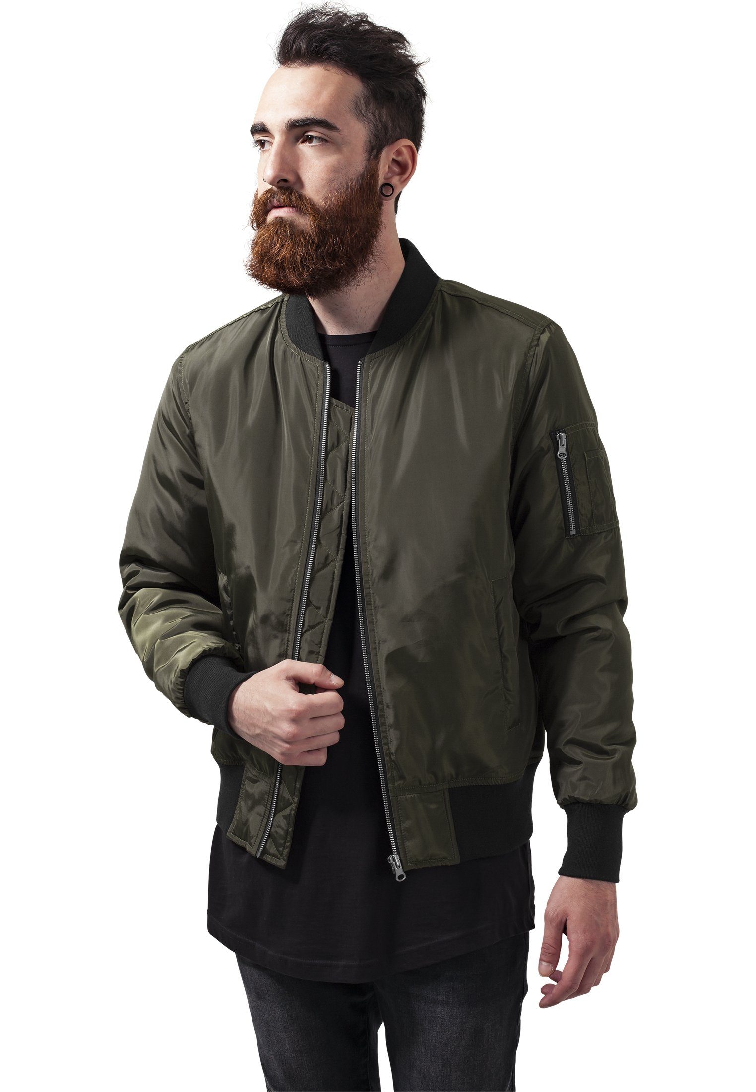 Jacket darkolive/black 2-Tone Bomber (1-St) CLASSICS URBAN Outdoorjacke