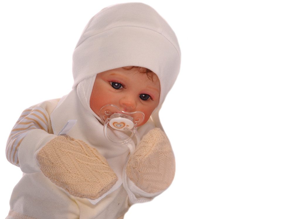 La Bortini Fäustlinge Fäustlinge warme Baby Handschuhe für Neugeborene 0 bis 12 Monate mit Baumwoll-Futter, ecry, für Neugeborene Babys